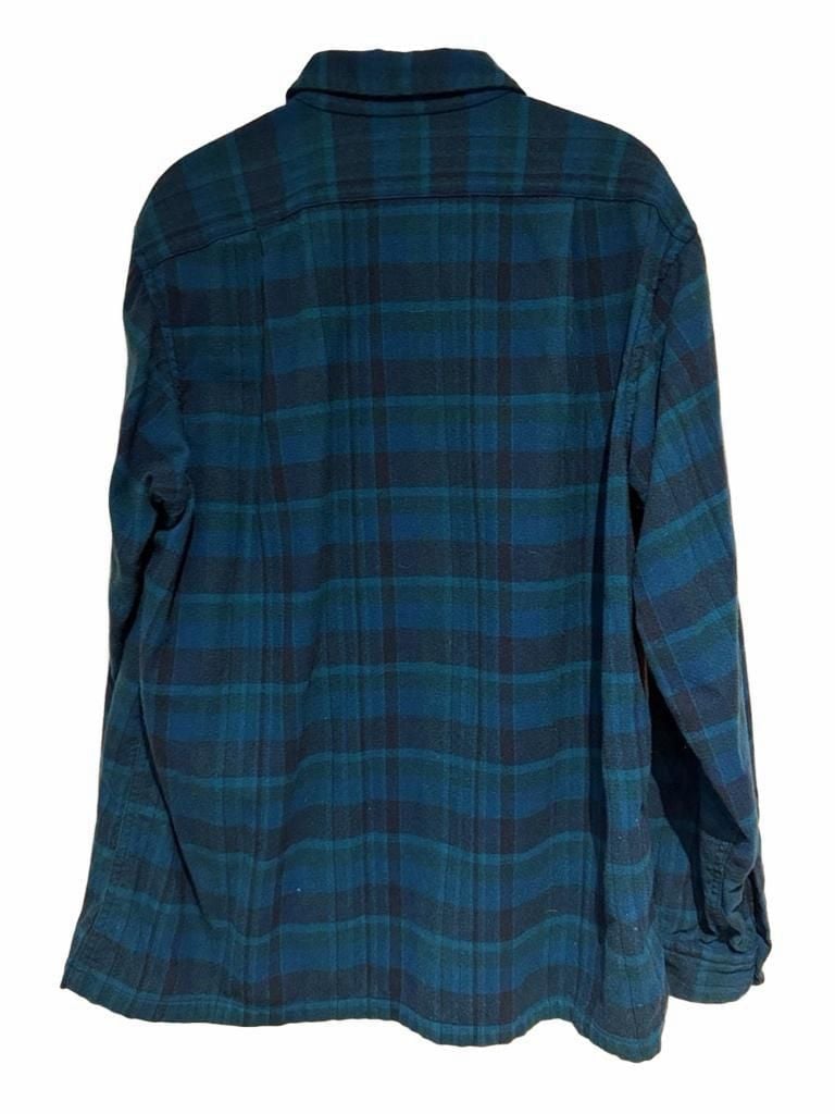 Pendleton Wool Shirt Size M Blue Plaid Virgin Wool Flannel 5