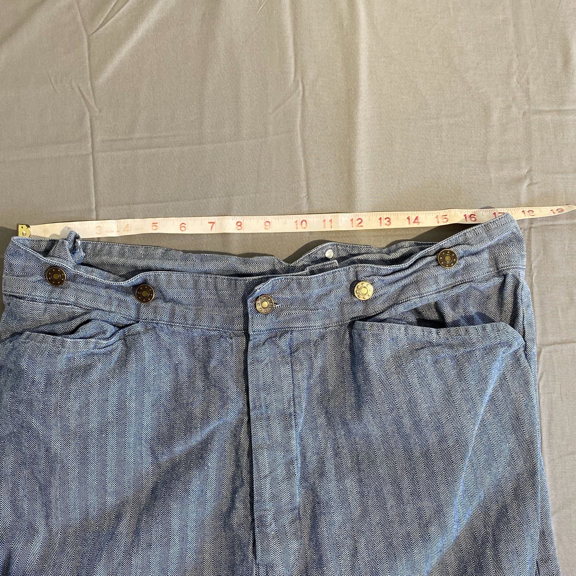 Frontier Classics Herringbone Denim Pants Size 38 Blue 5