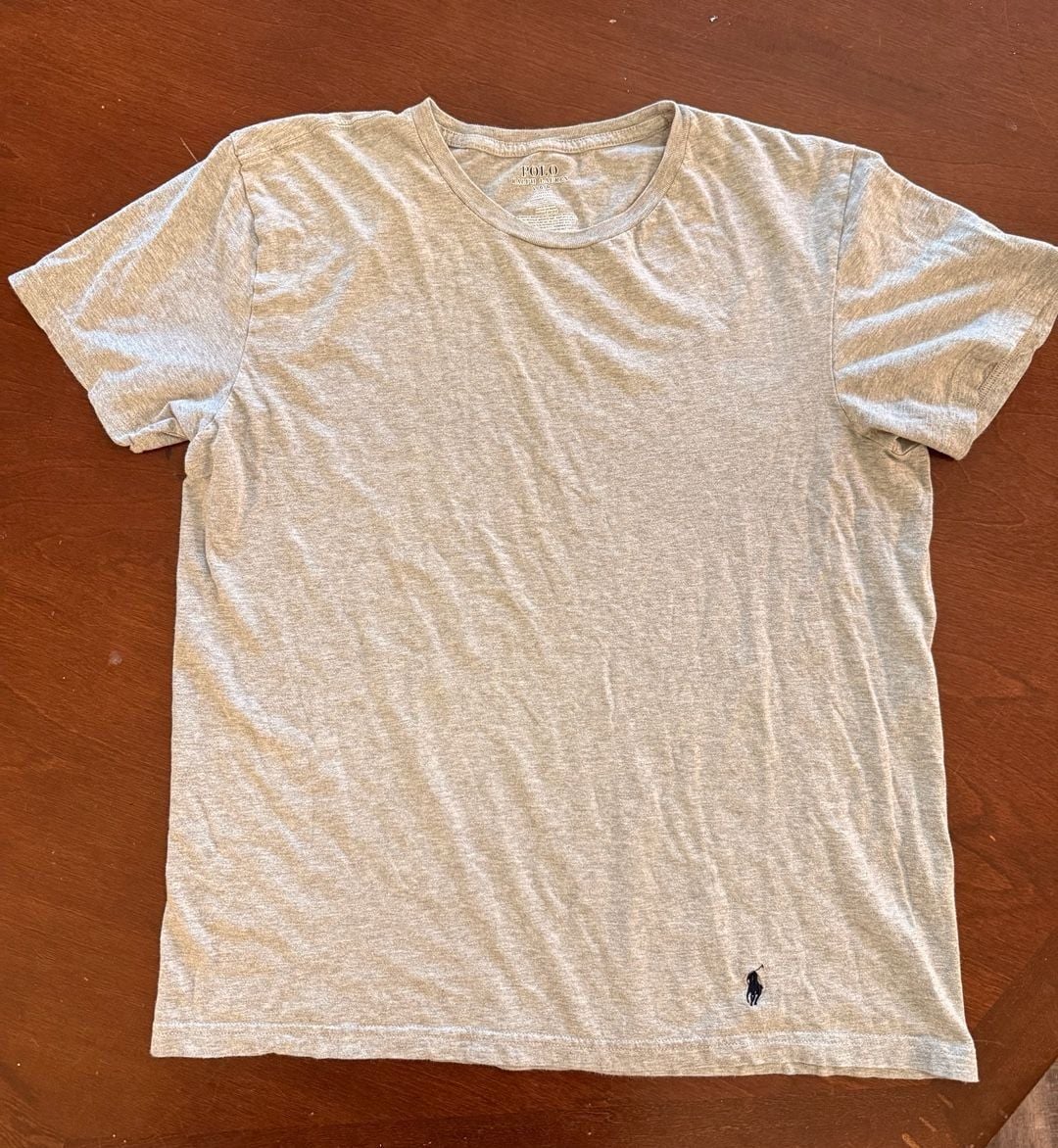 Polo Ralph Lauren T-Shirt Size L Gray Classic Fit Crewneck Tee 2