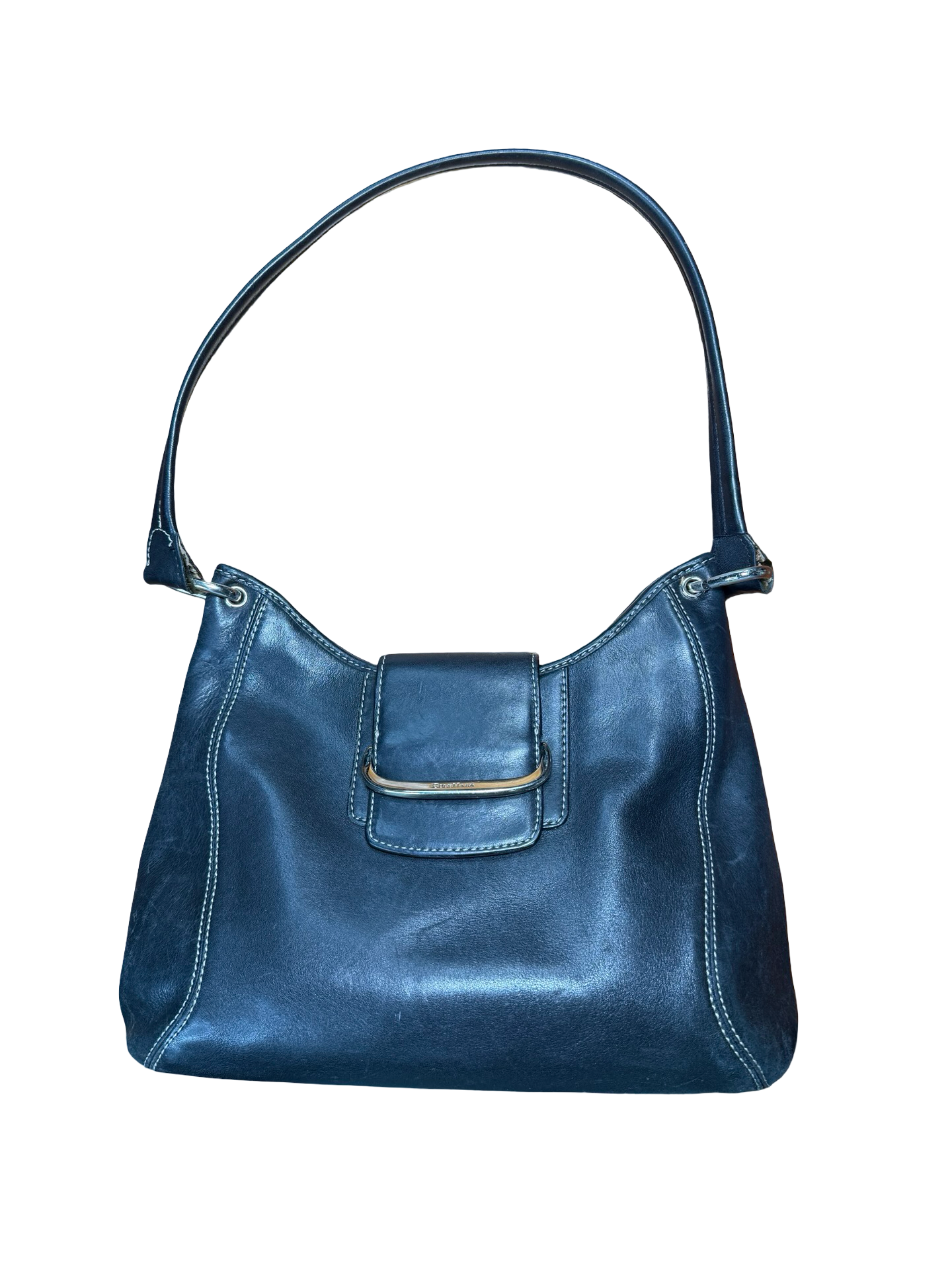 Cole Haan black leather shoulder bag with silver... 2