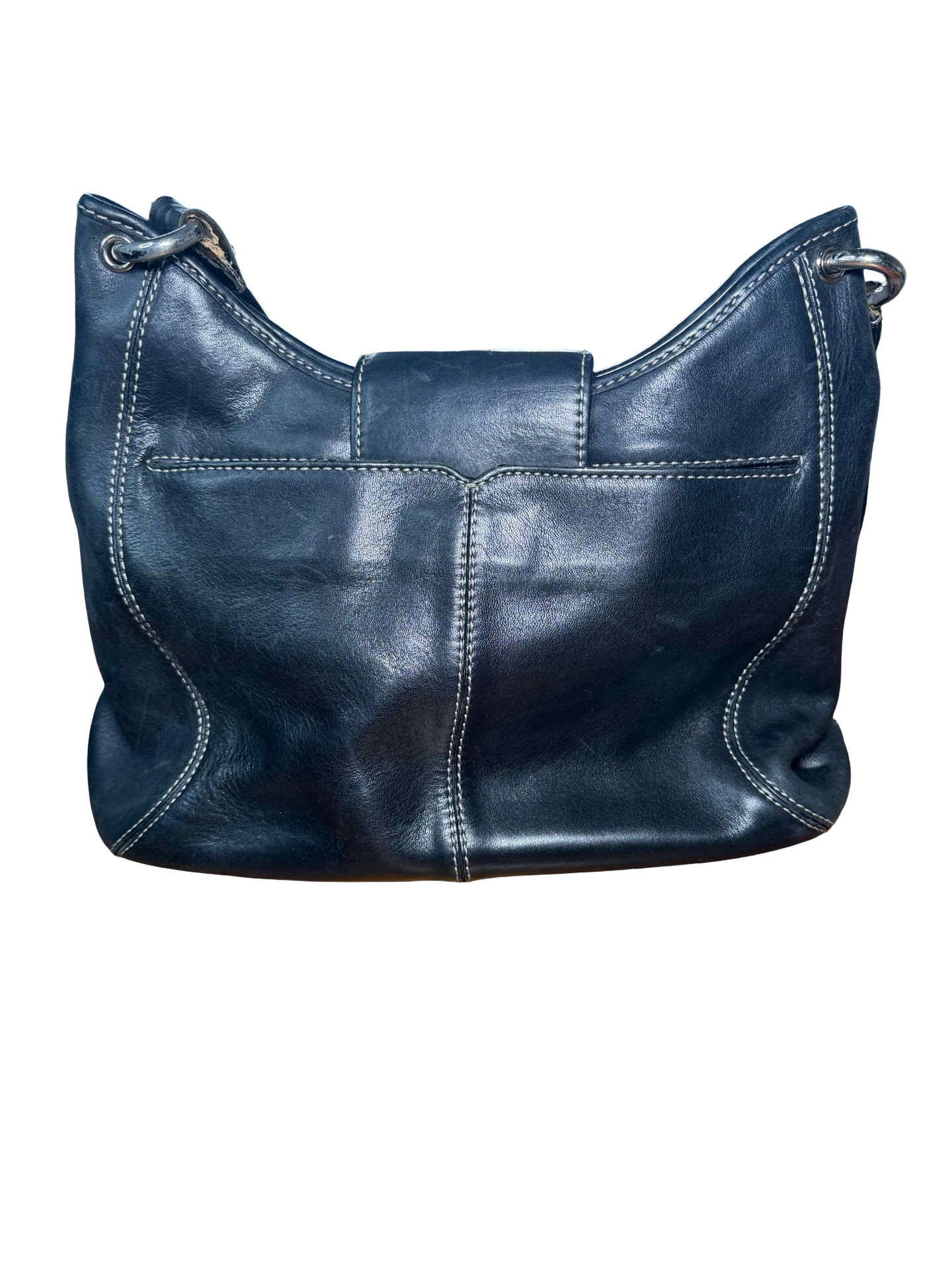 Cole Haan black leather shoulder bag with silver... 3