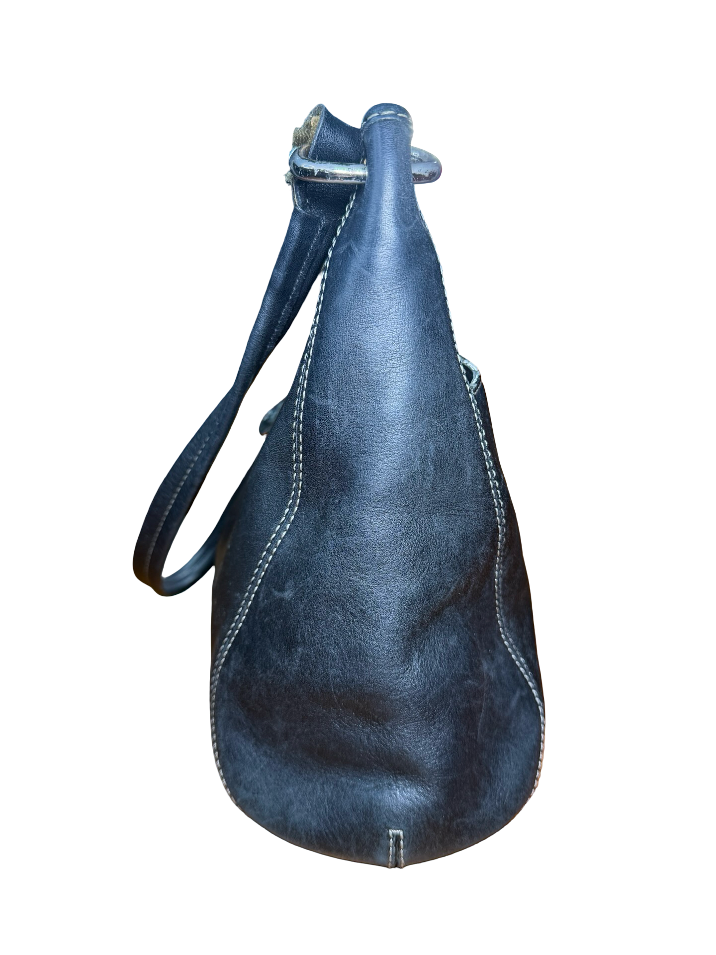 Cole Haan black leather shoulder bag with silver... 4