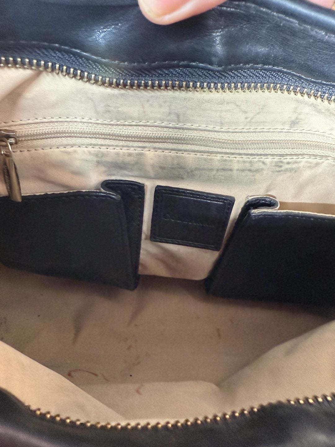Cole Haan black leather shoulder bag with silver... 9
