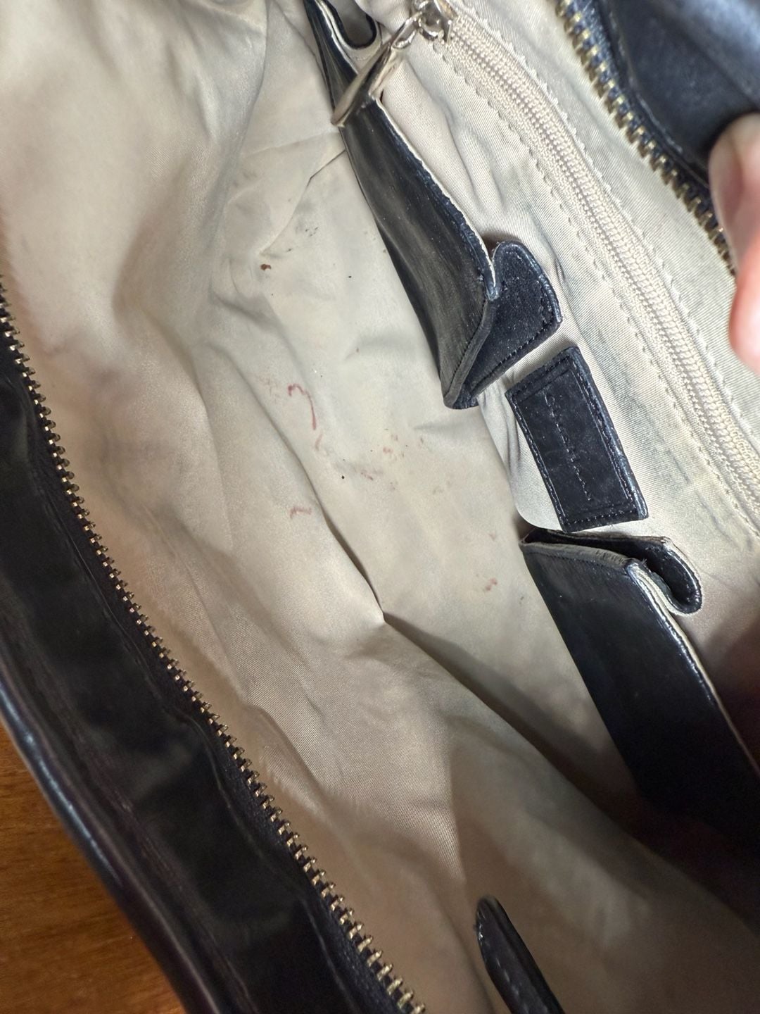 Cole Haan black leather shoulder bag with silver... 10