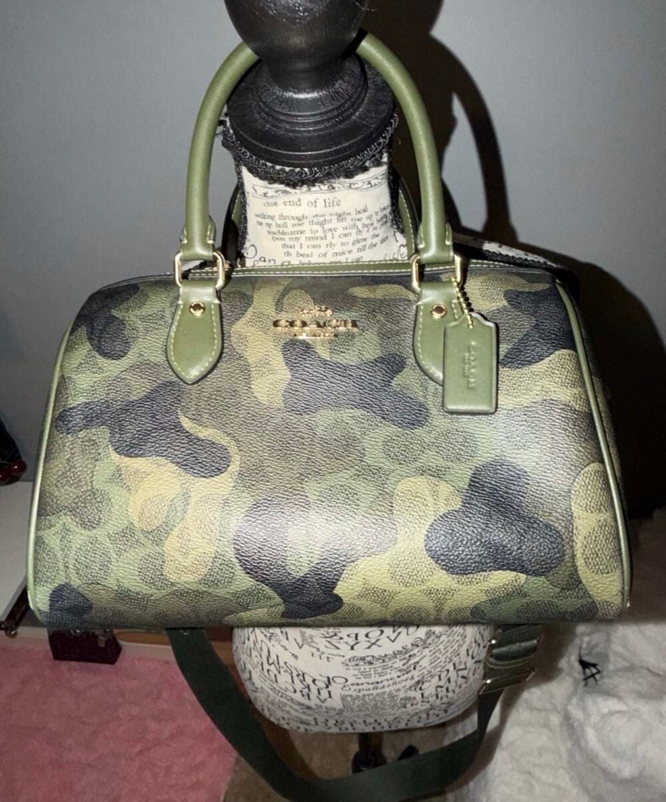 Coach Rowan Satchel And Wallet Camo Olive 2