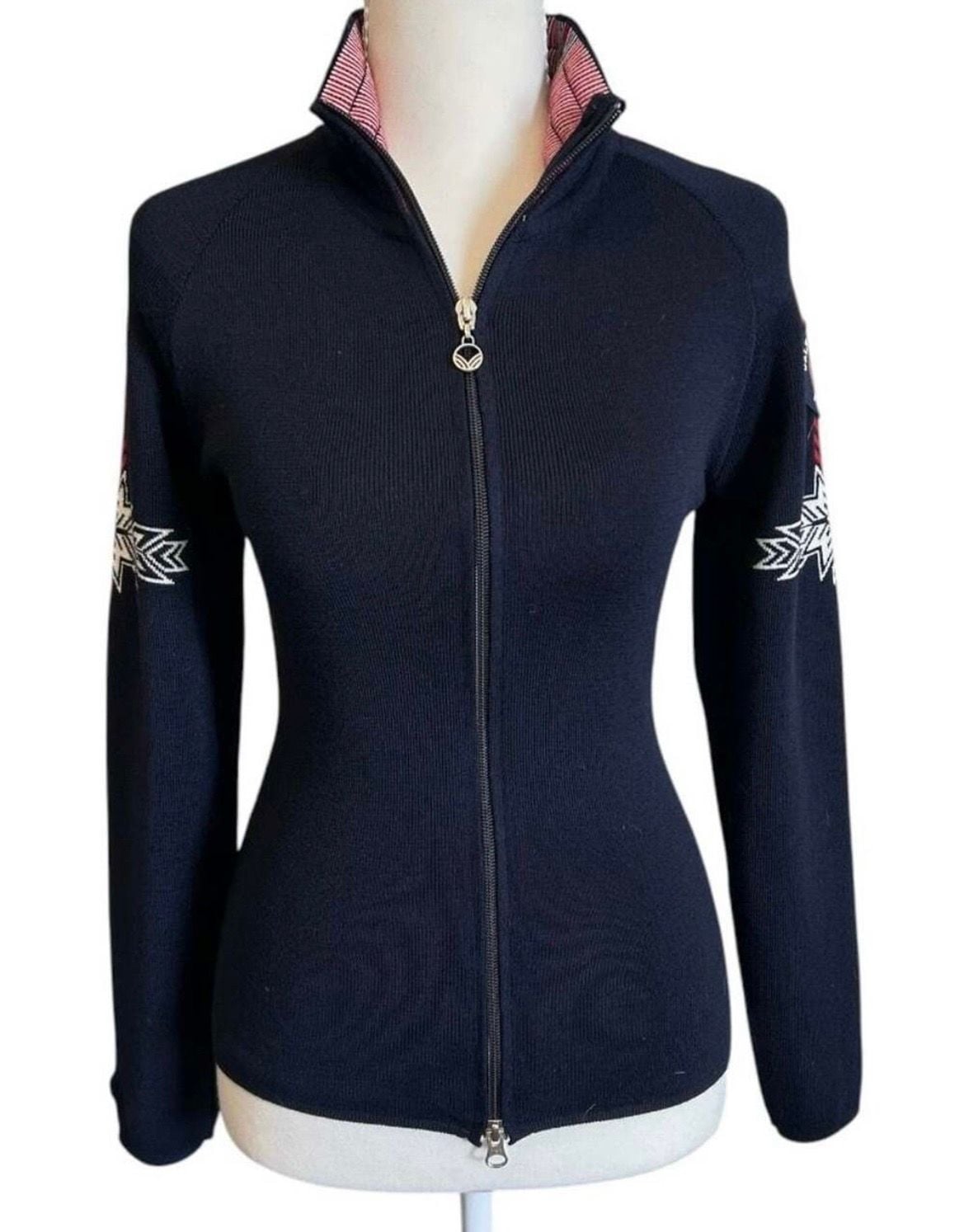 NWT Dale Of Norway OL Spirit Feminine Jacket 100% Wool Size XS Navy 2
