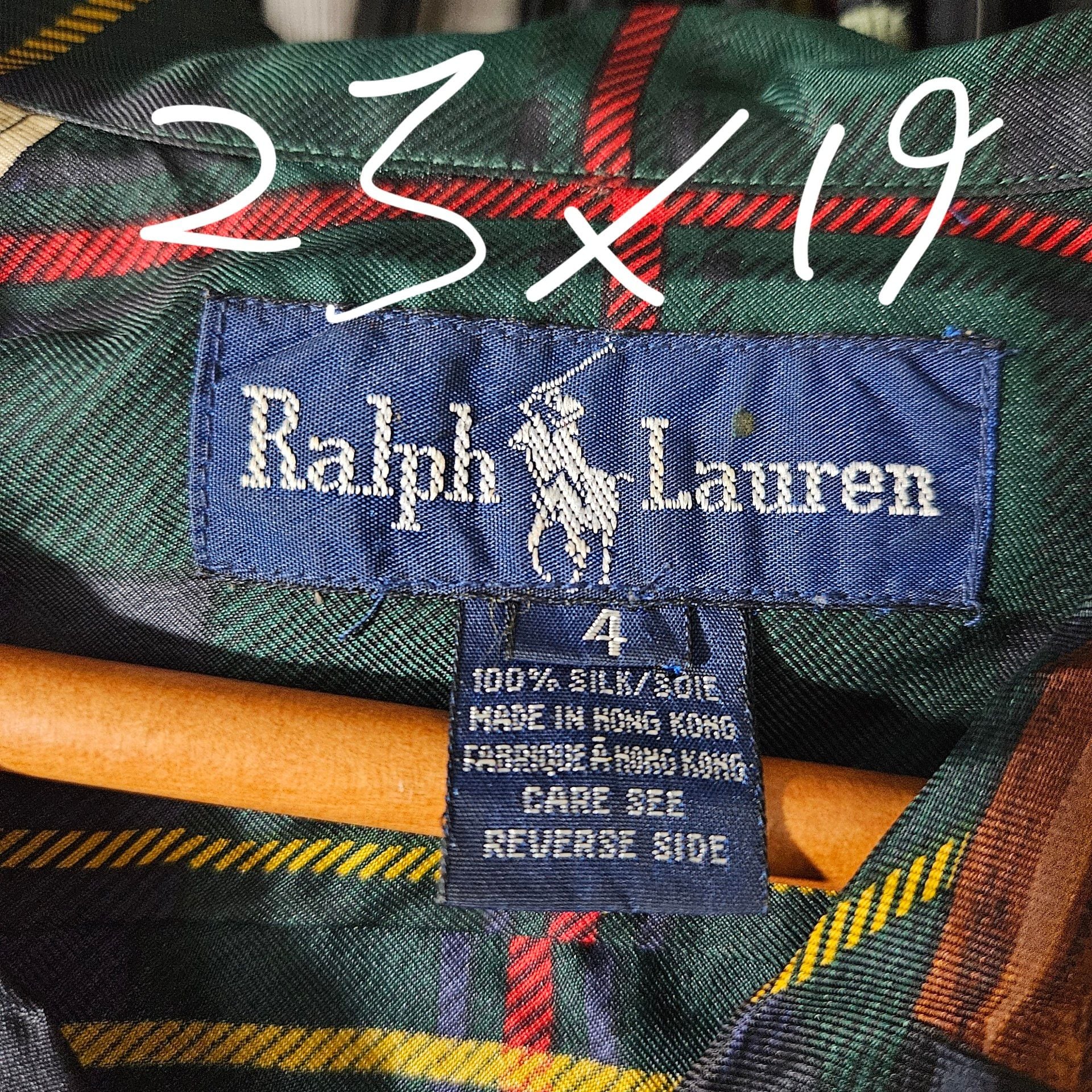 Vintage Ralph Lauren 100% Silk Equestrian Print Button Up Shirt Small Women 4