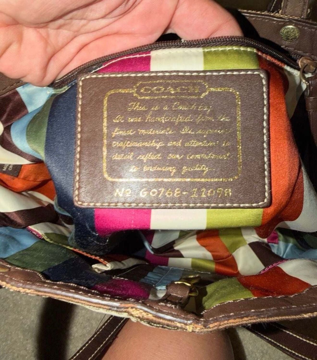 Coach Signature Legacy Stripe Tote And Wristlet Bag 3