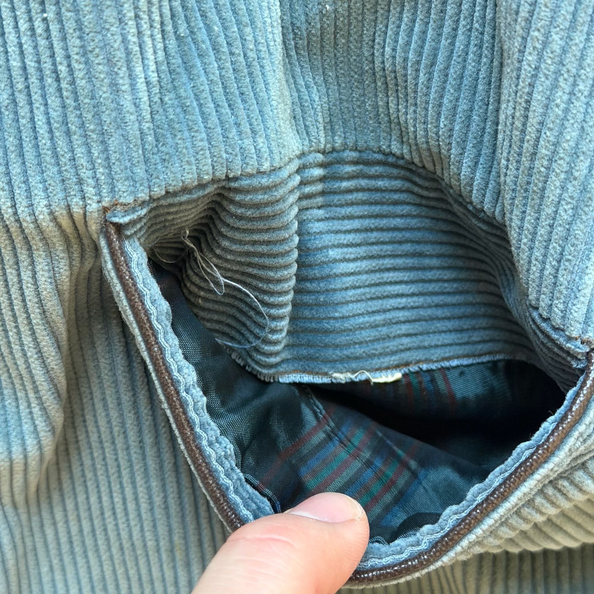 Sun Faded Vintage Teal Corduroy Coat - Sz XL 10
