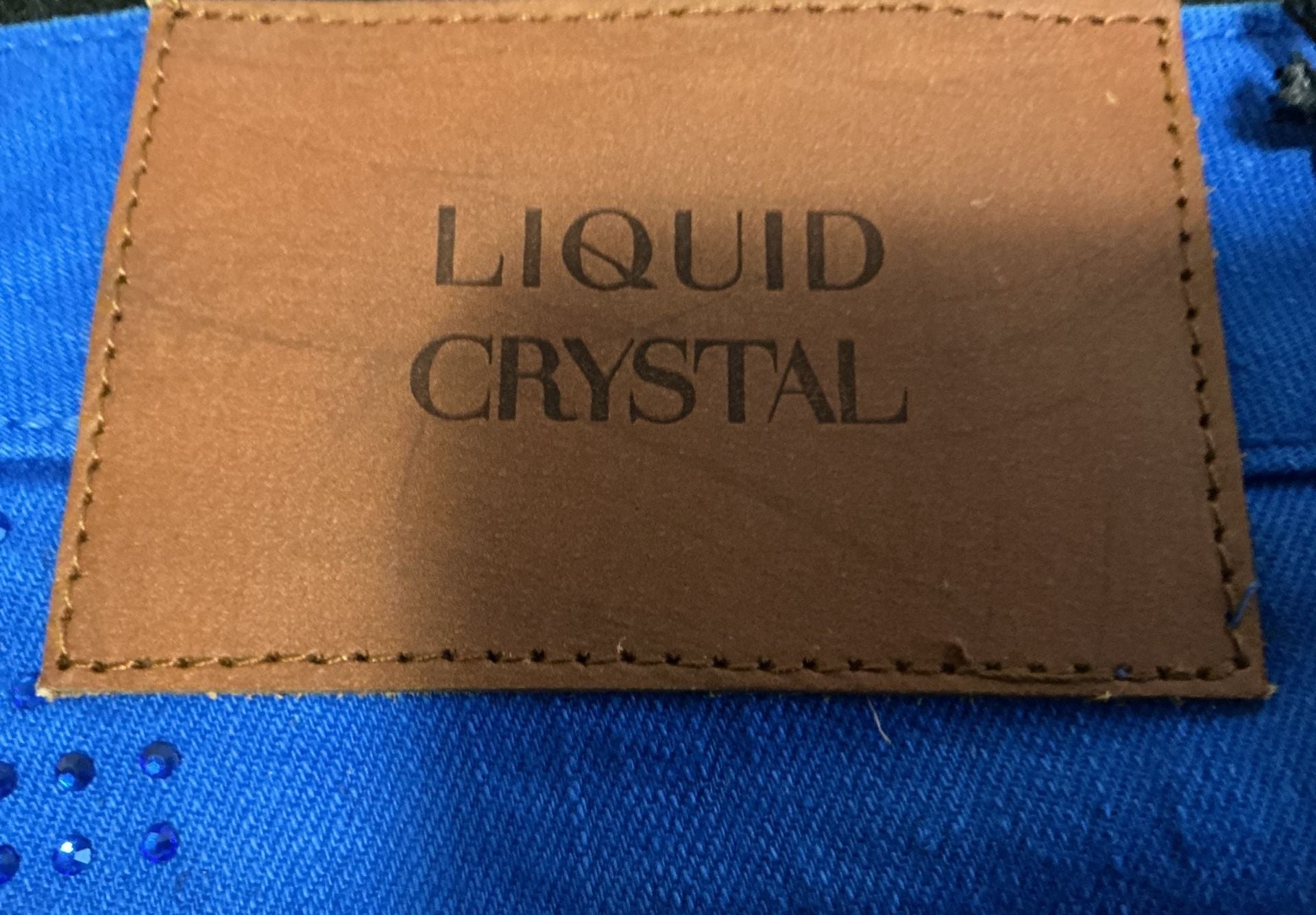 Liquid Crystal Diamond Crystal Rhinestone Stacked Jeans 18