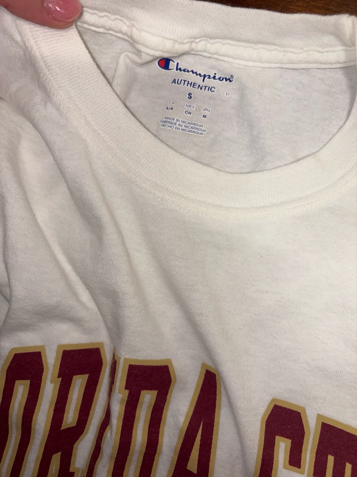 Champion Florida State University T-Shirt Size S Custom Crop 6