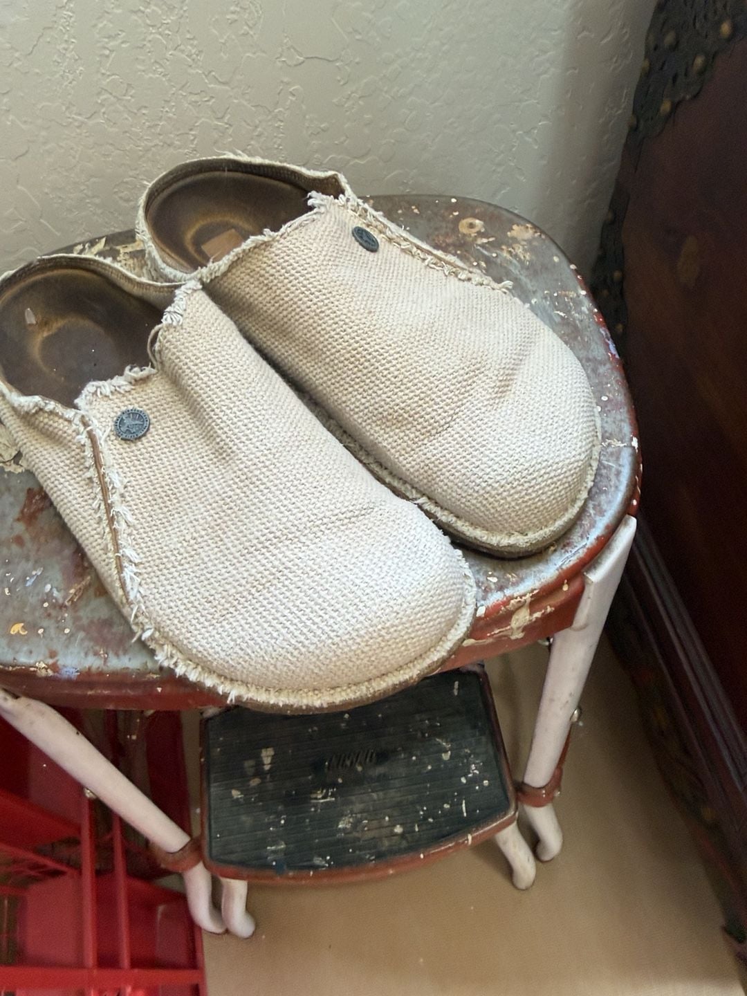Birkenstock Maine Clogs Size 39 Regular Canvas Tan 5