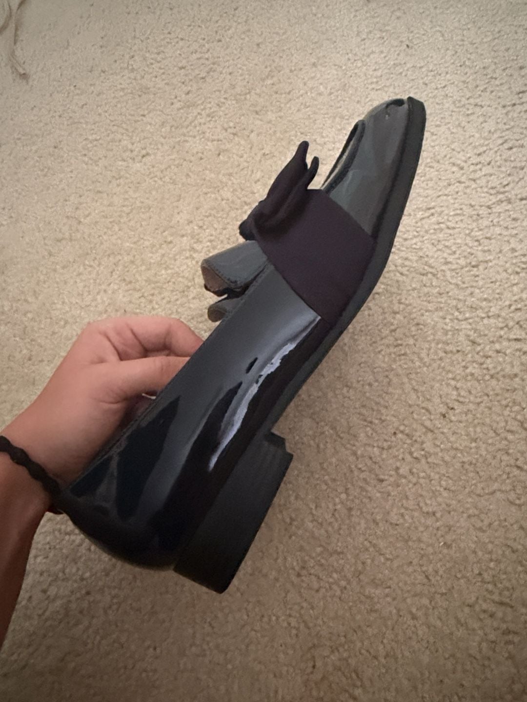 Bandolino Lindio Bow Loafer Size 11M Navy Patent 8