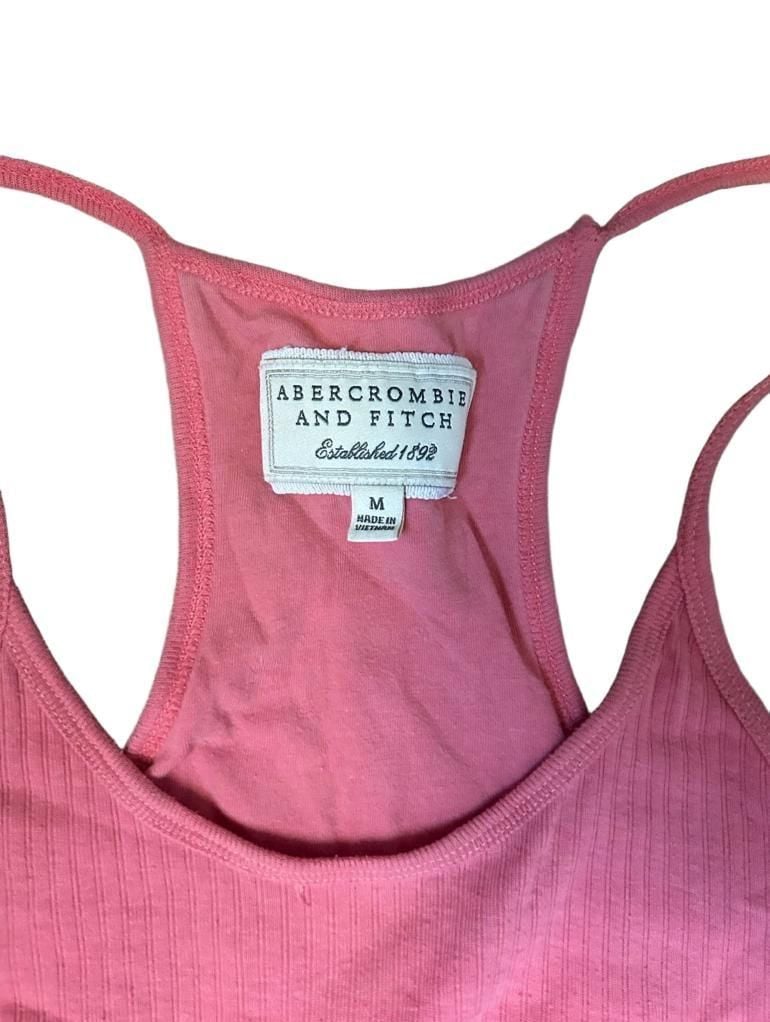 Vintage Abercrombie & Fitch Tank Top Pink Lace Trim 3