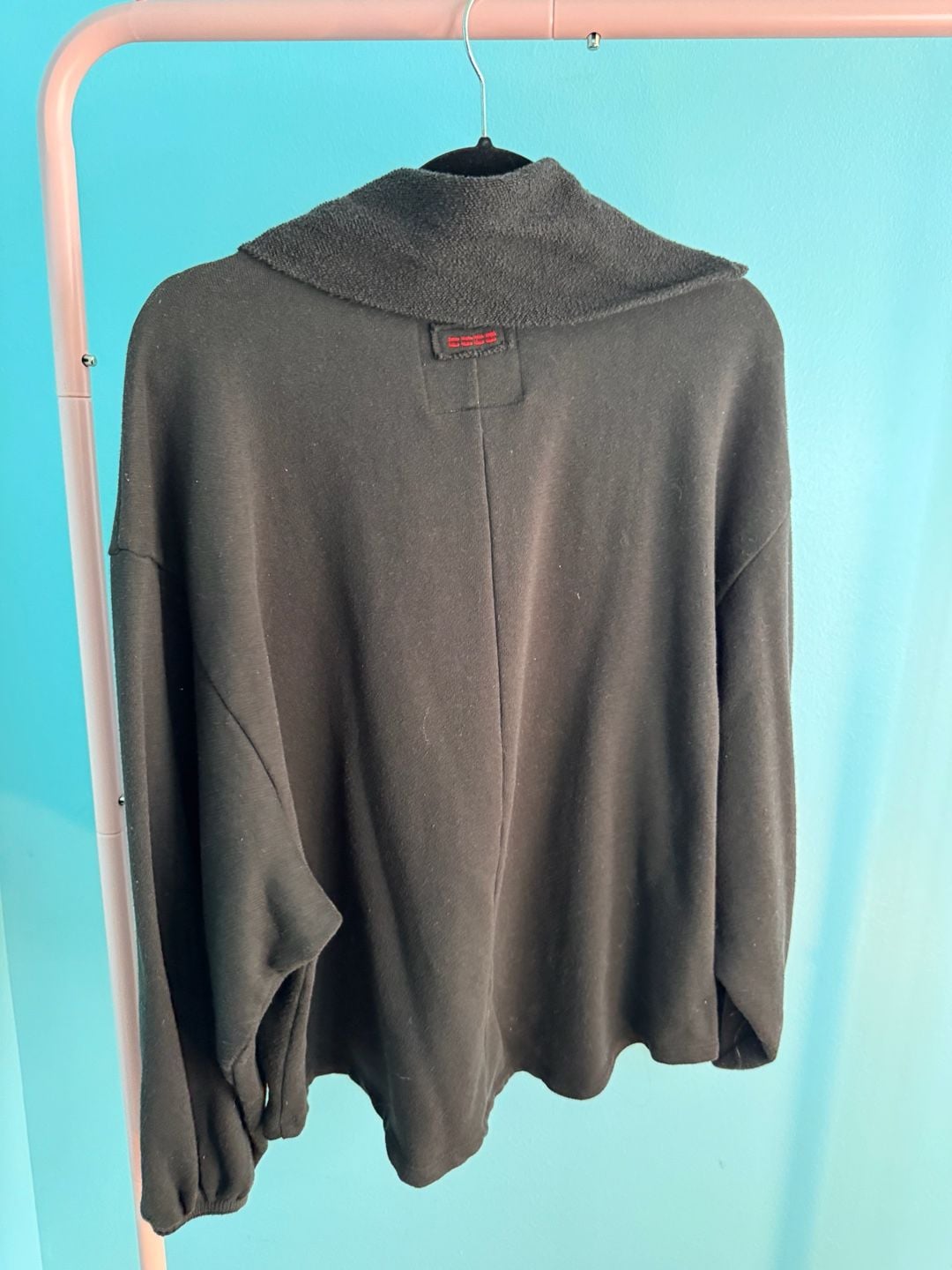 Peace Love World Quarter Zip Sweatshirt Size M Black 6