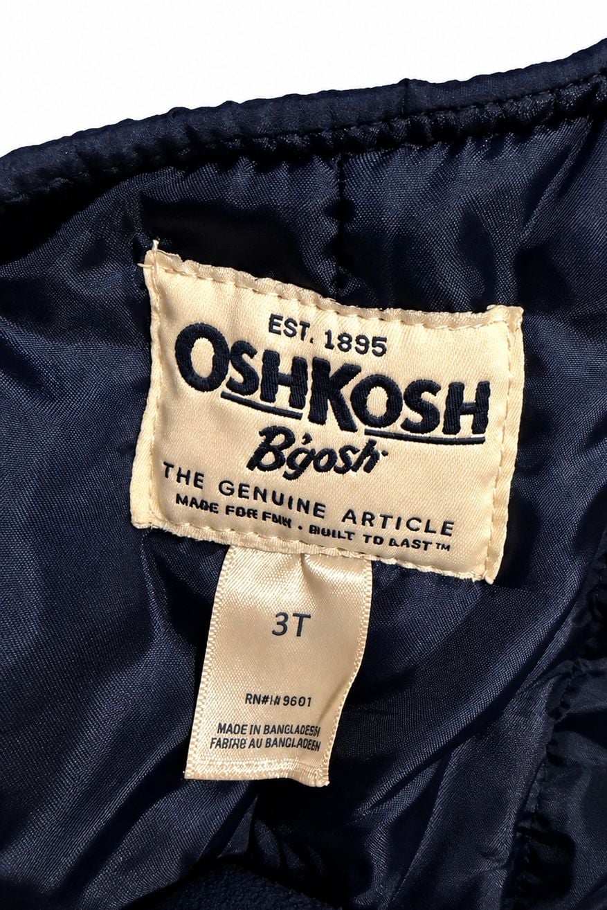 OshKosh B'gosh Snow Bib Overalls Size 3T Navy Blue Fleece 4