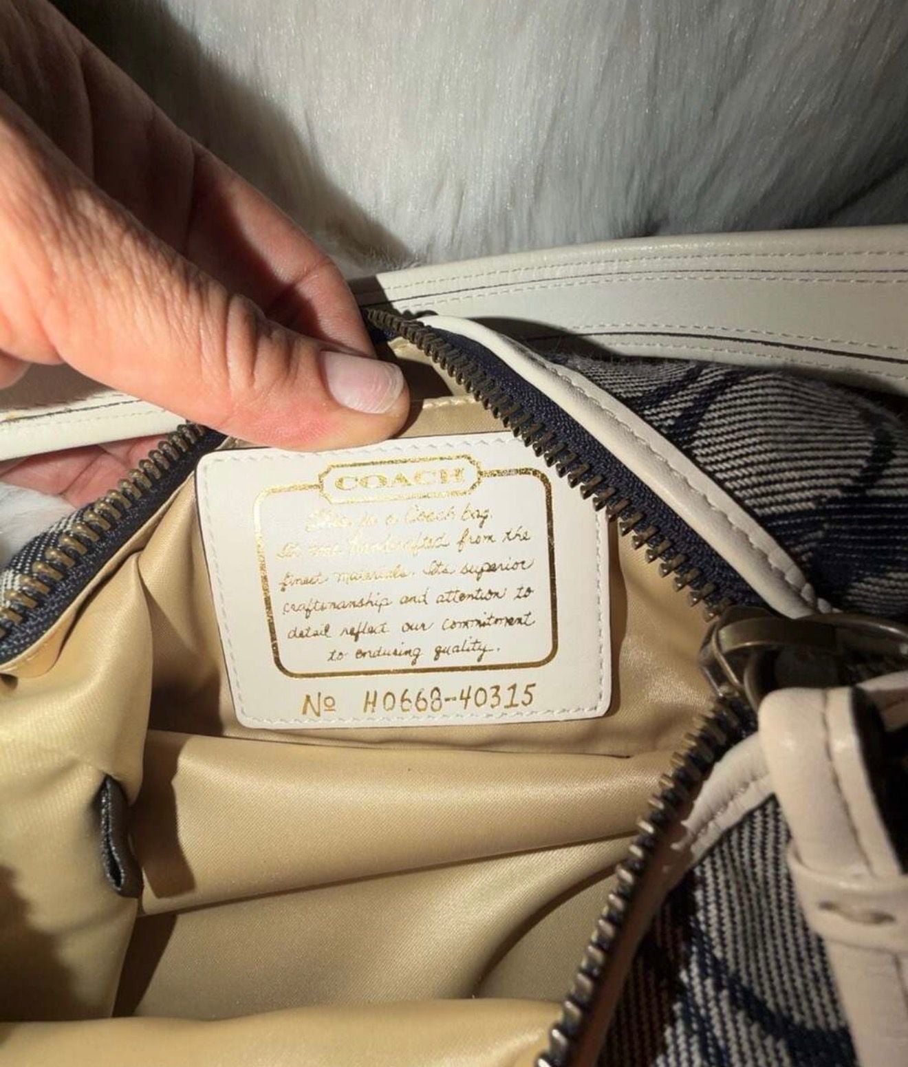 Coach Mini Legacy Shoulder Bag 40315 Denim Signature 4