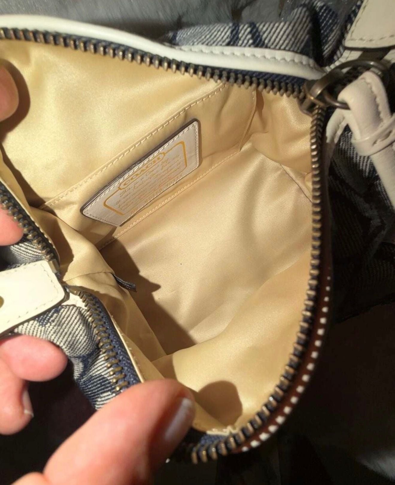 Coach Mini Legacy Shoulder Bag 40315 Denim Signature 5