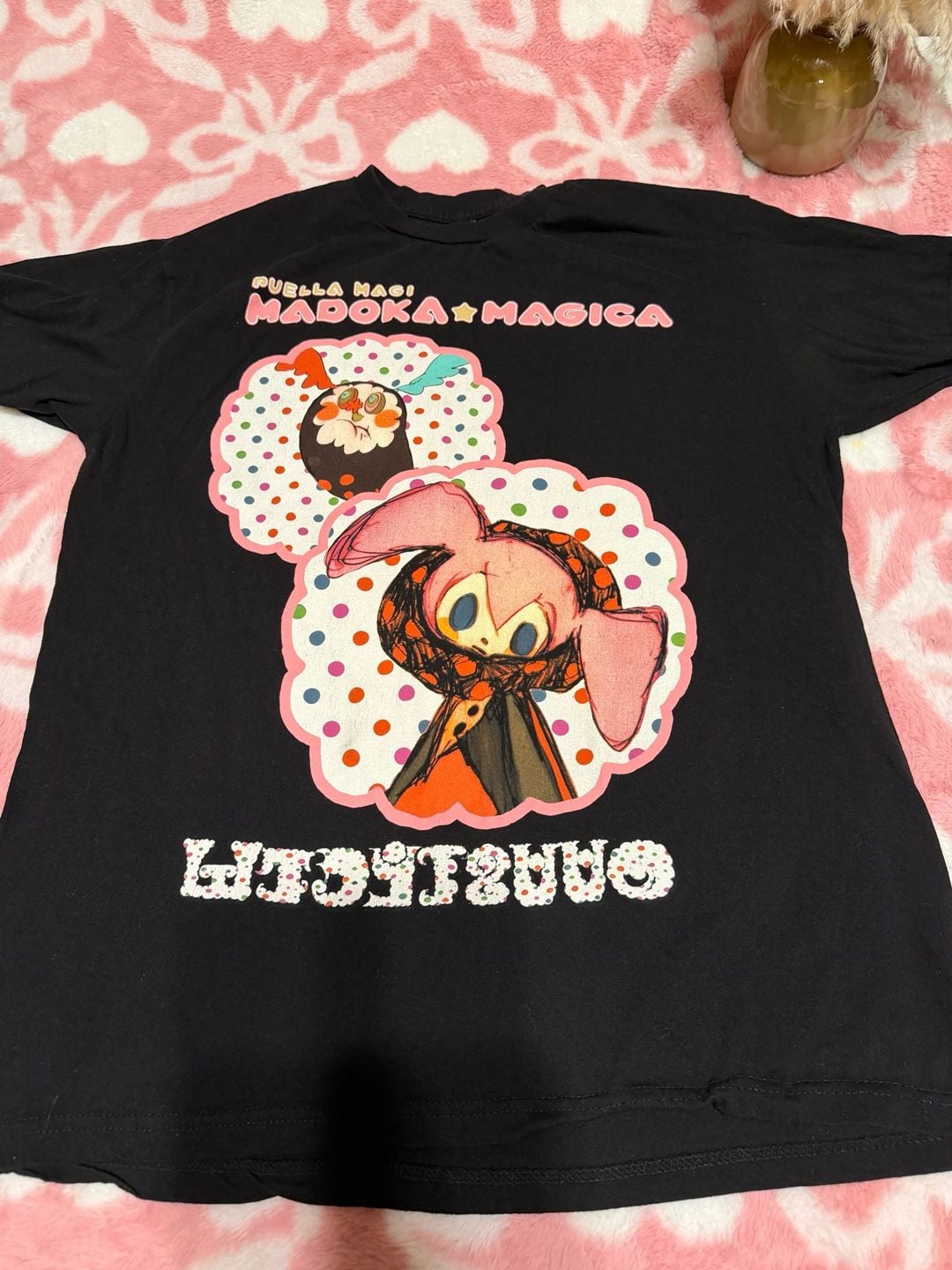 Puella Magi Madoka Magica Charlotte Graphic T-Shirt Large Black Cotton 3