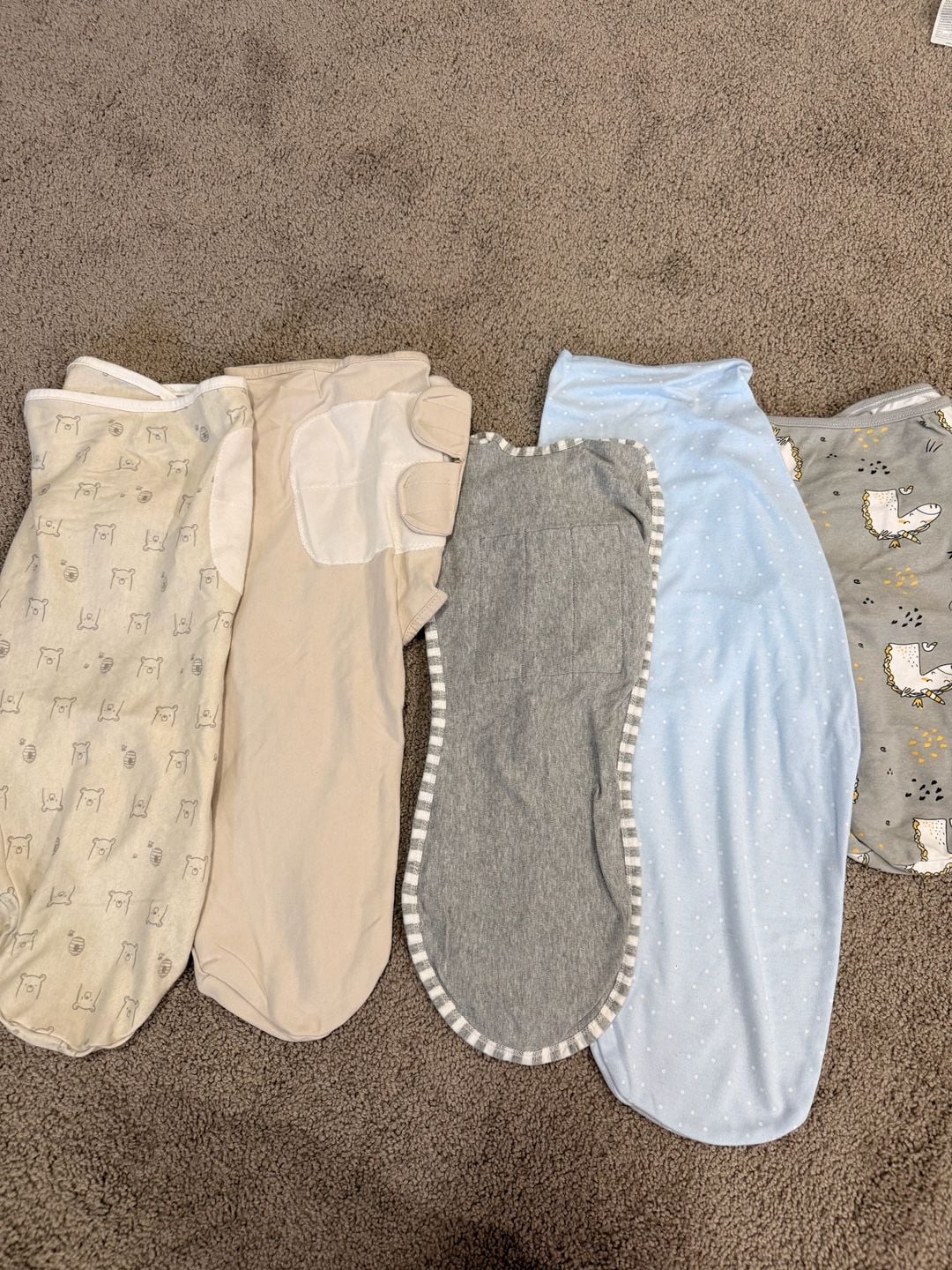 Lot of 5 SwaddleMe Infant Swaddle Blankets Assorted Colors 2