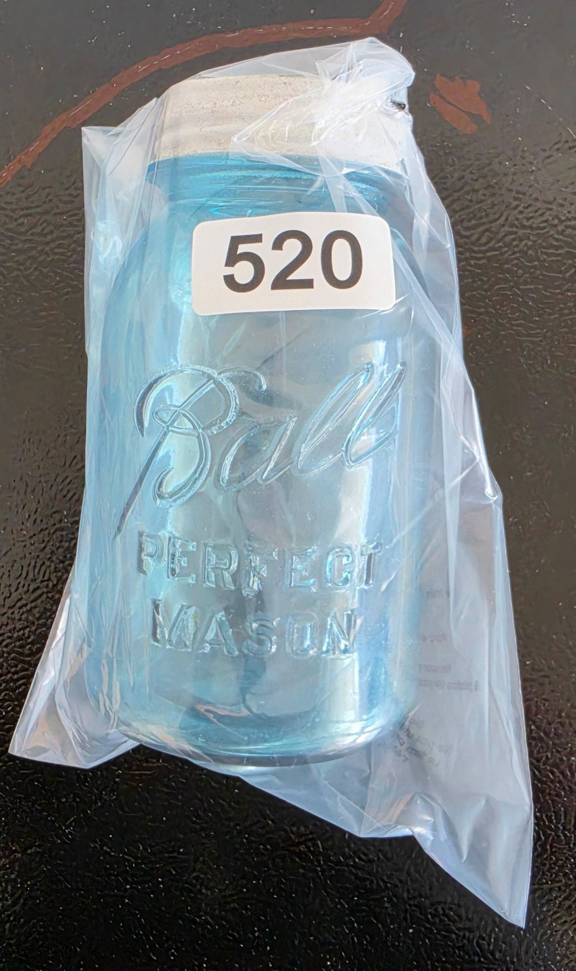 ANTIQUE BLUE BALL PERFECT MASON #3 VERY RARE FIND! 520 5