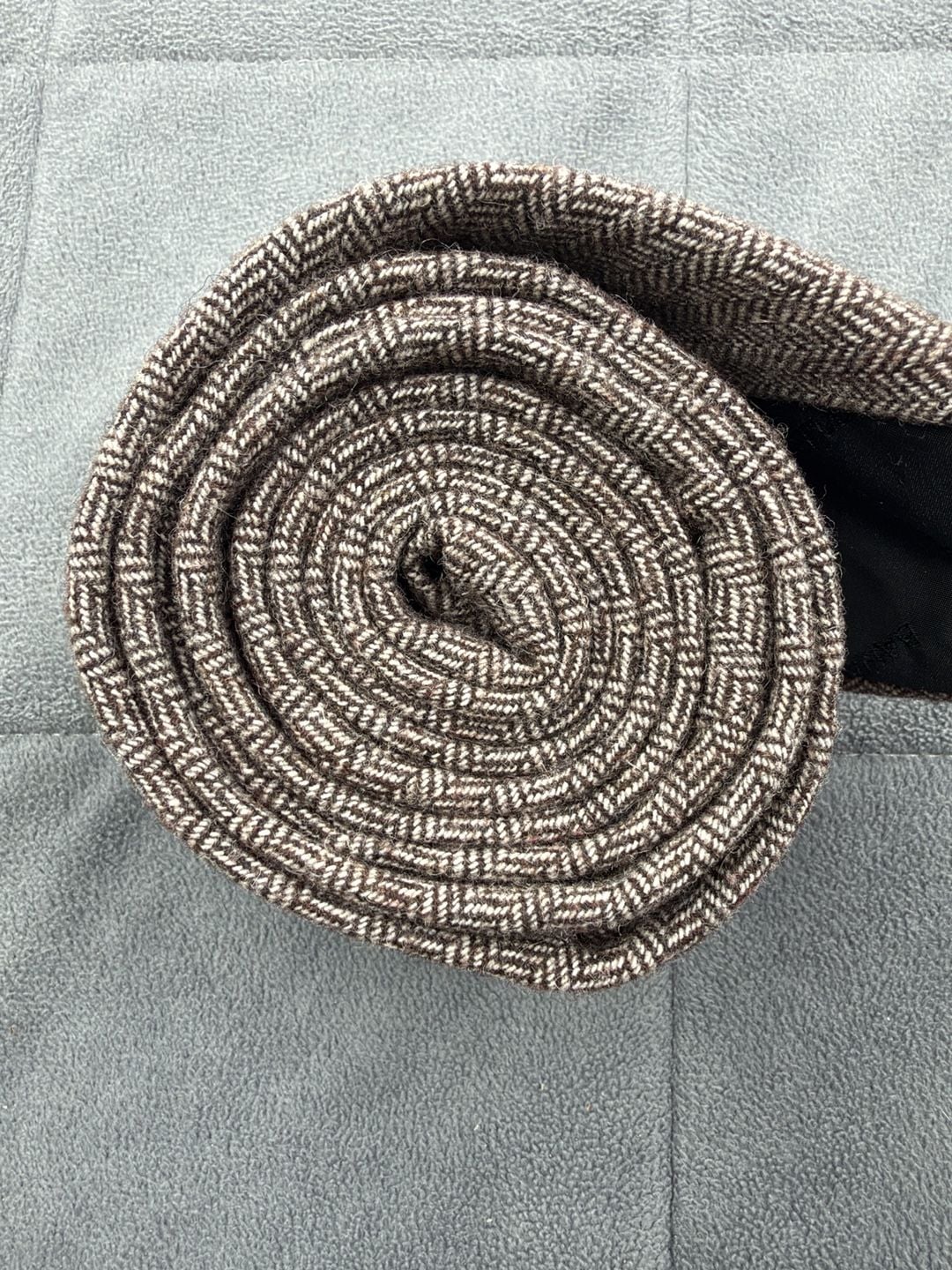 Banana Republic Brown Herringbone Neck Tie Wool blend 1