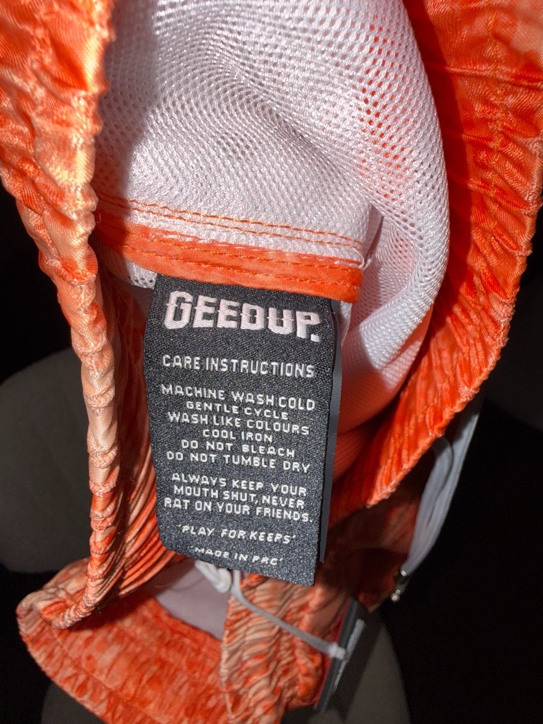 Geedup Orange Swim Shorts New With Tags 6