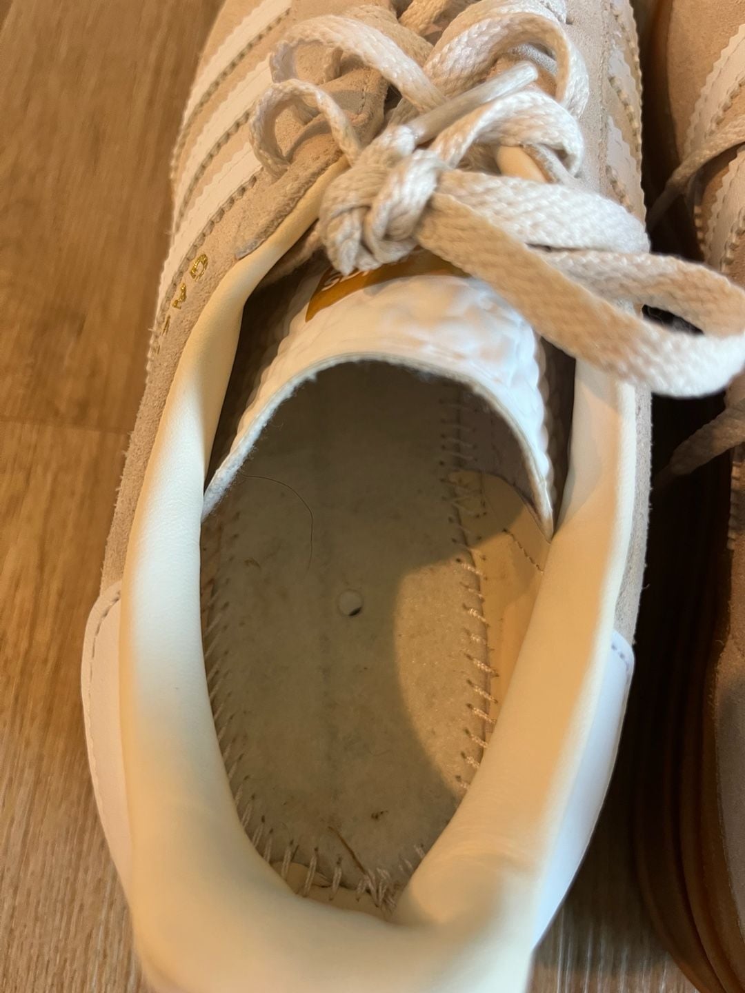 Adidas Gazelle, Bold Platform Fashion Sneakers Tan/White, Gummy Bottom, 6 8