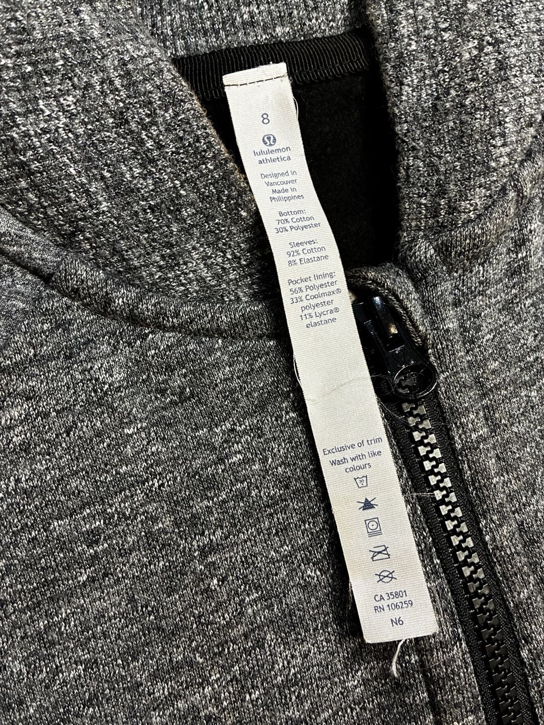 Lululemon Full Zip Jacket Size 8 Gray 11