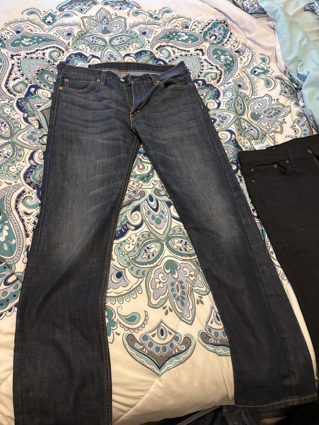 Levi's 513 Slim Straight Jeans 34x34 Dark Wash Denim 2