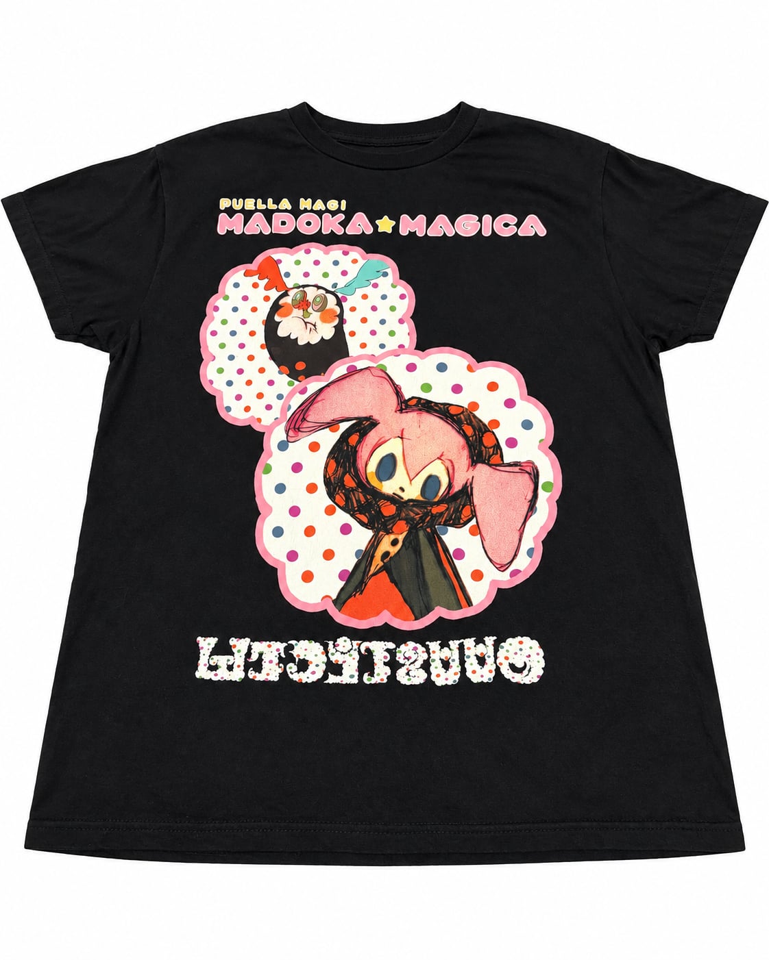 Puella Magi Madoka Magica Charlotte Graphic T-Shirt Large Black Cotton 2