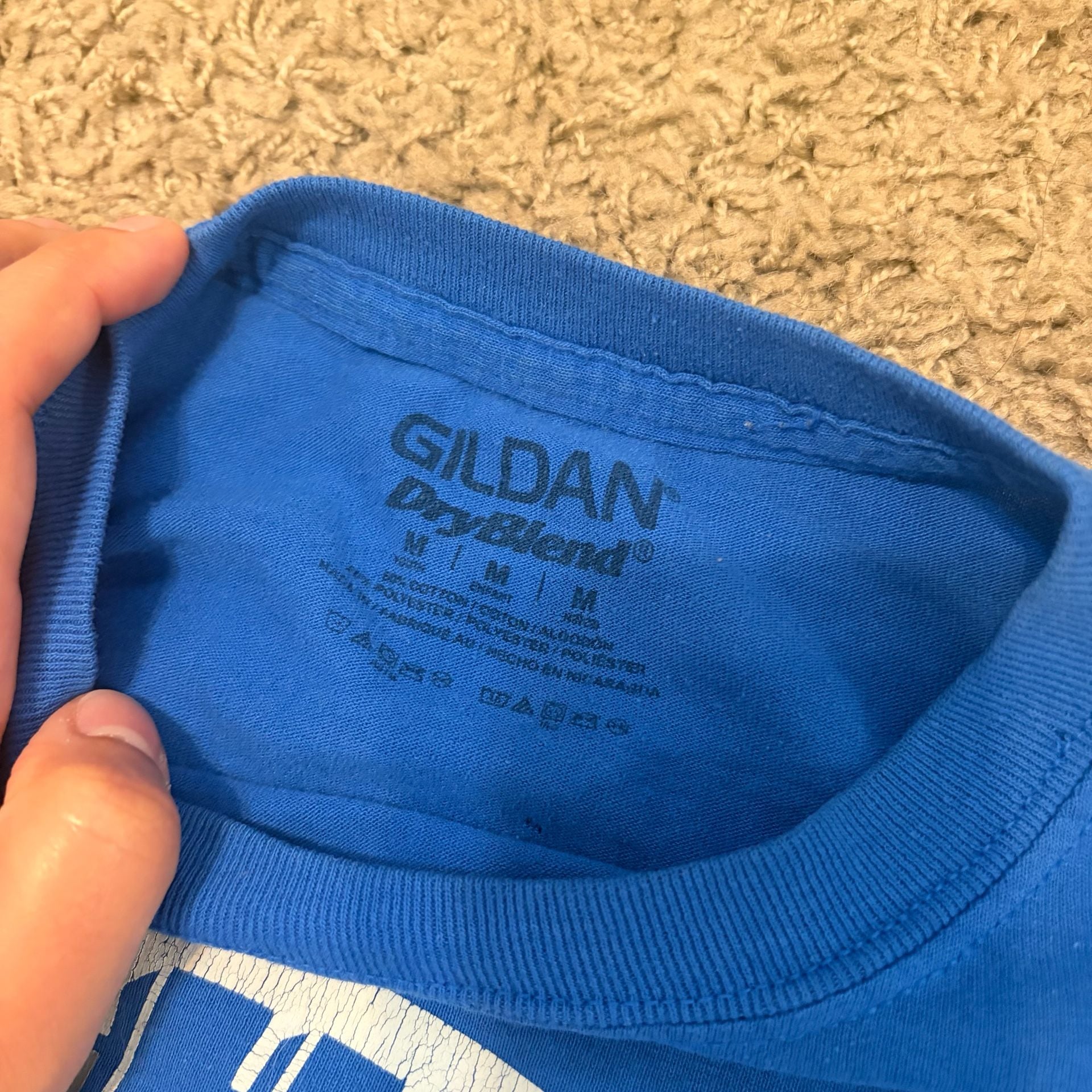 Gildan Blue Devils T-Shirt Youth Size M Blue Cotton Blend Graphic Tee 4