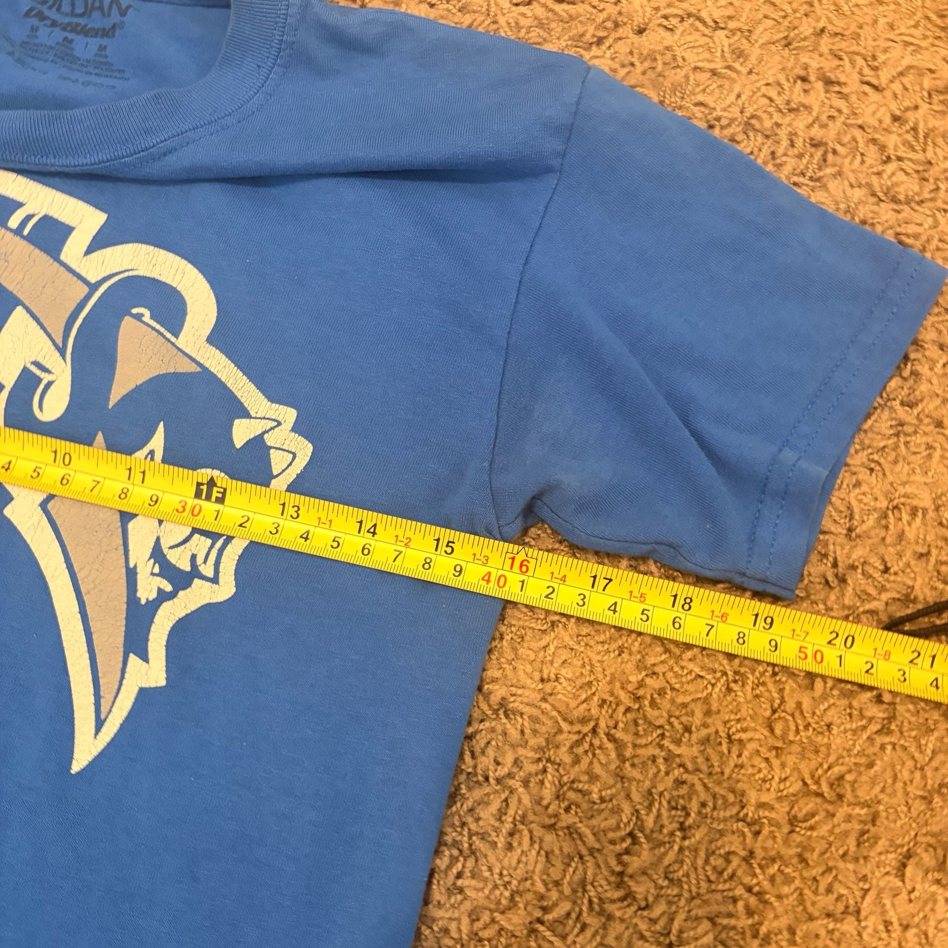 Gildan Blue Devils T-Shirt Youth Size M Blue Cotton Blend Graphic Tee 5