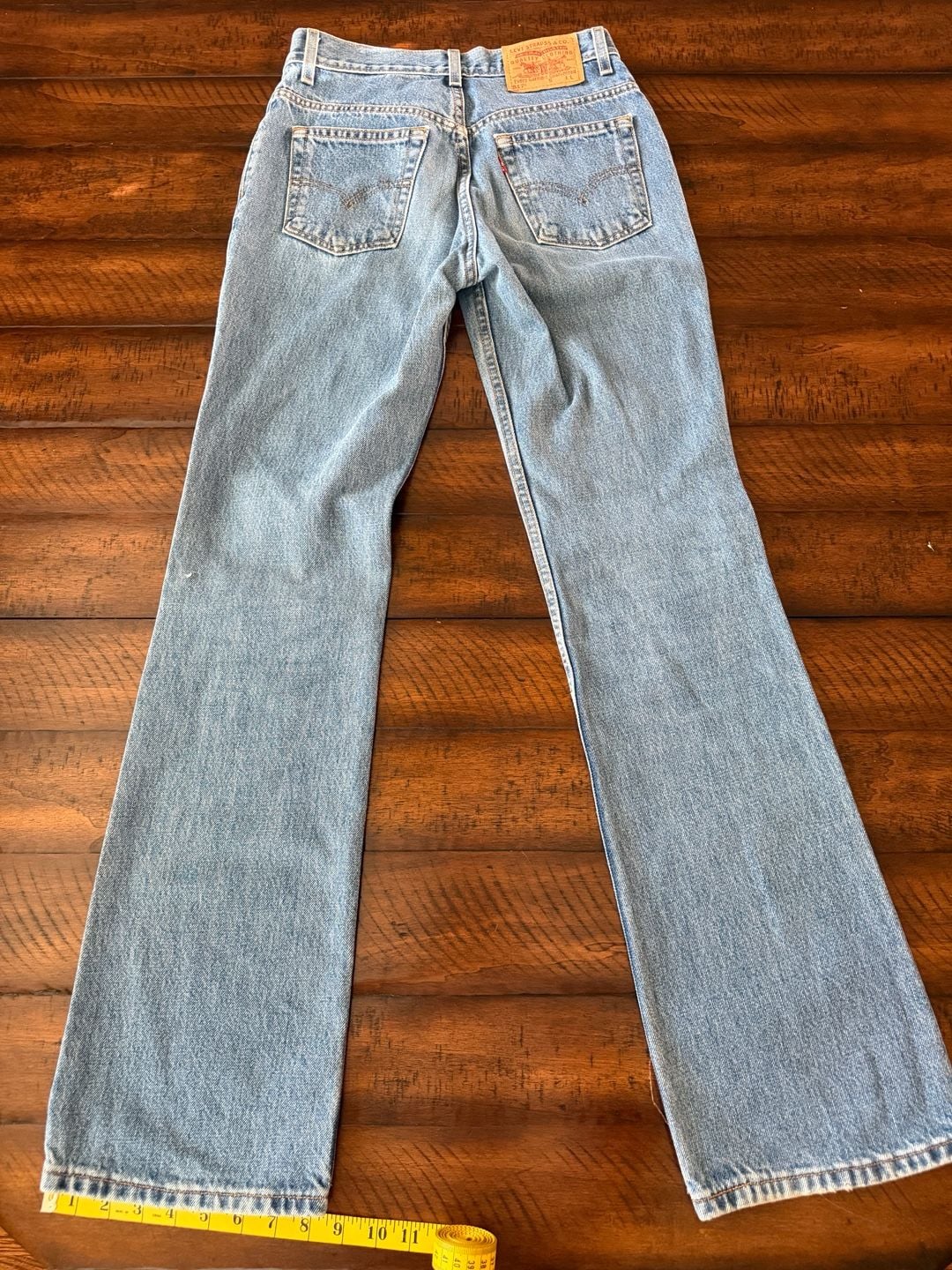 Vintage Levi's 517 Boot Cut Low Rise Jeans Size 5 Jr. L Light Wash Denim 5