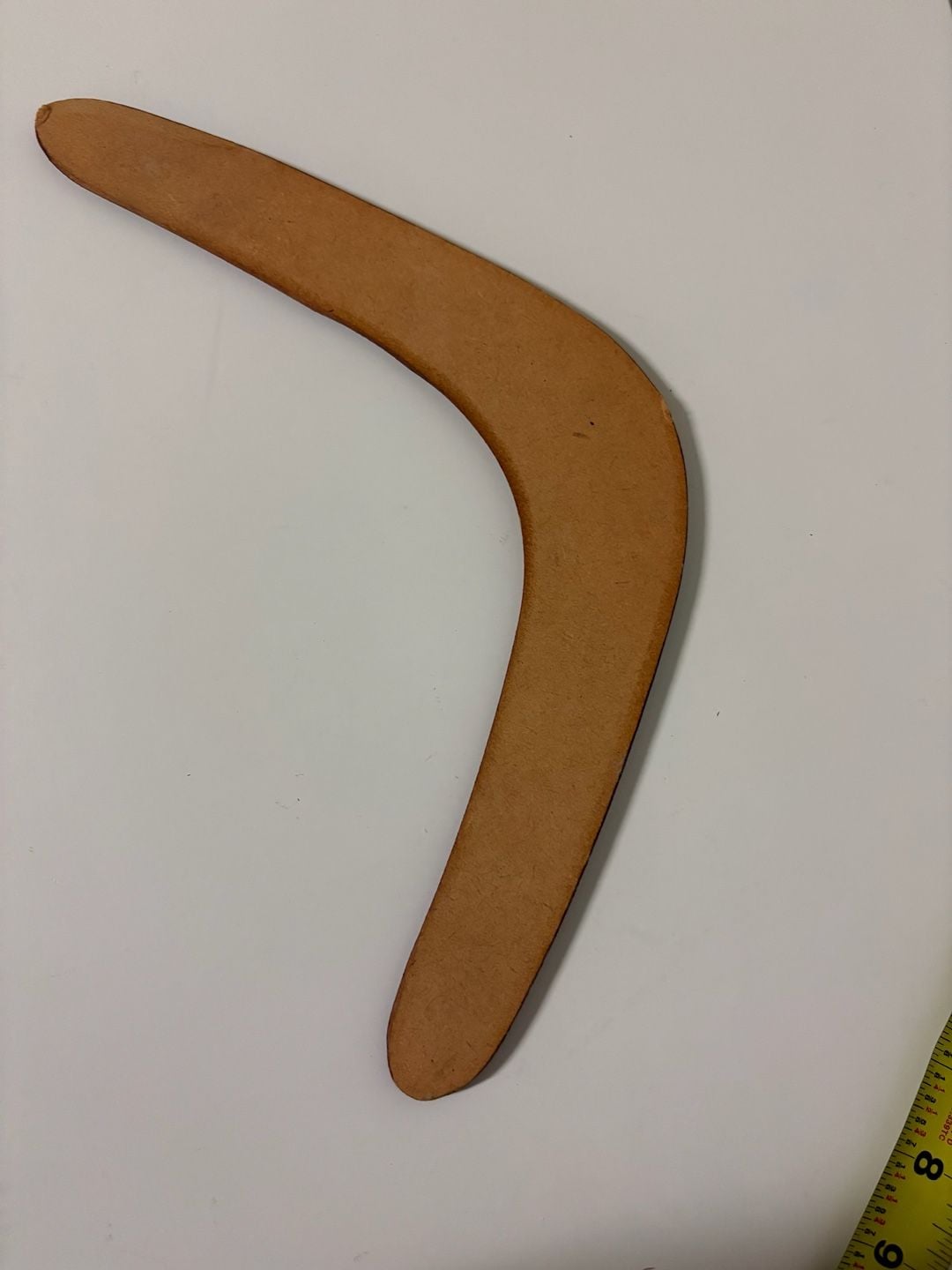 Australian Souvenir Hand Painted Wooden Boomerang Kangaroo 12 Inch Brown 7