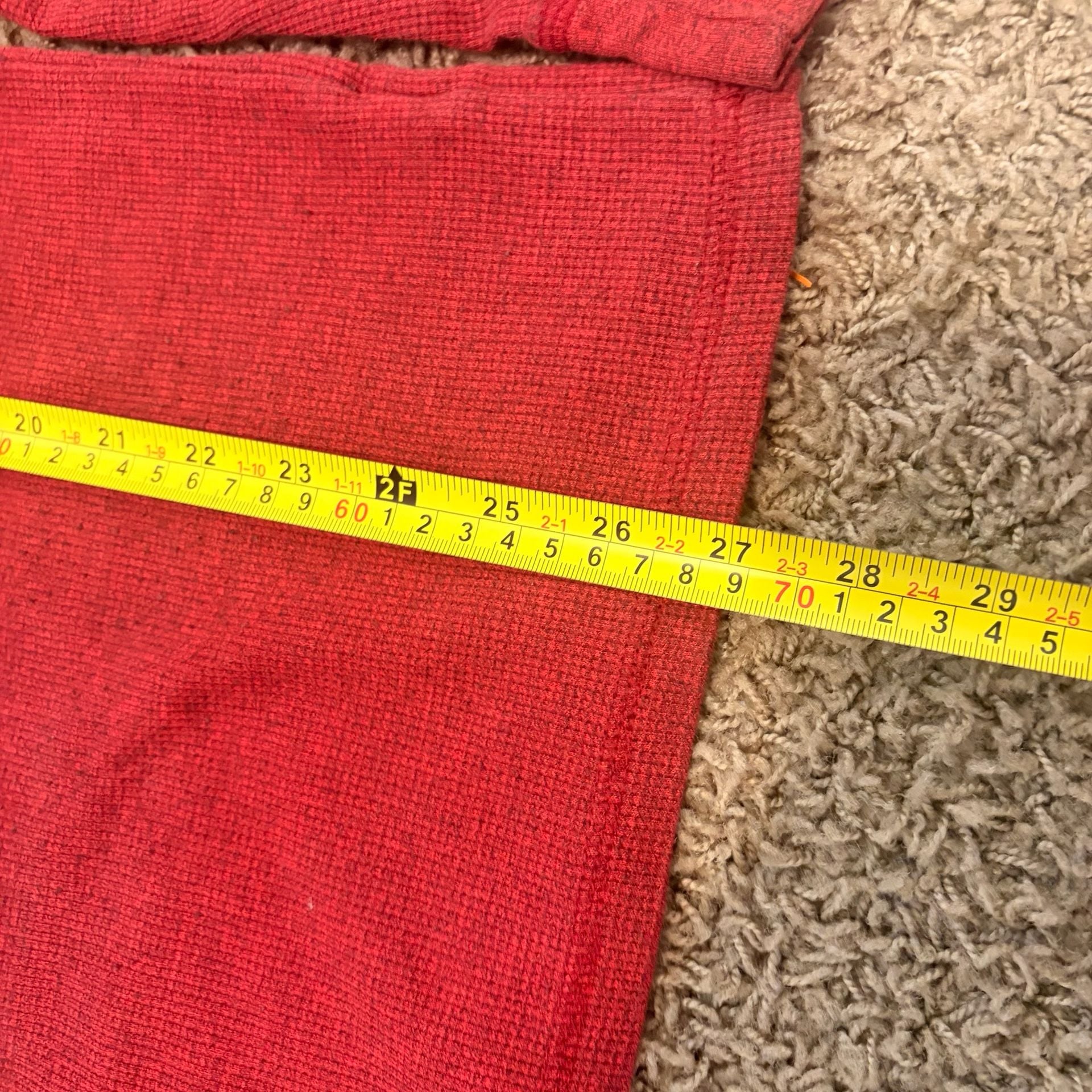 Old Navy California Thermal Shirt Size M Red Graphic Waffle Knit Long Sleeve 6