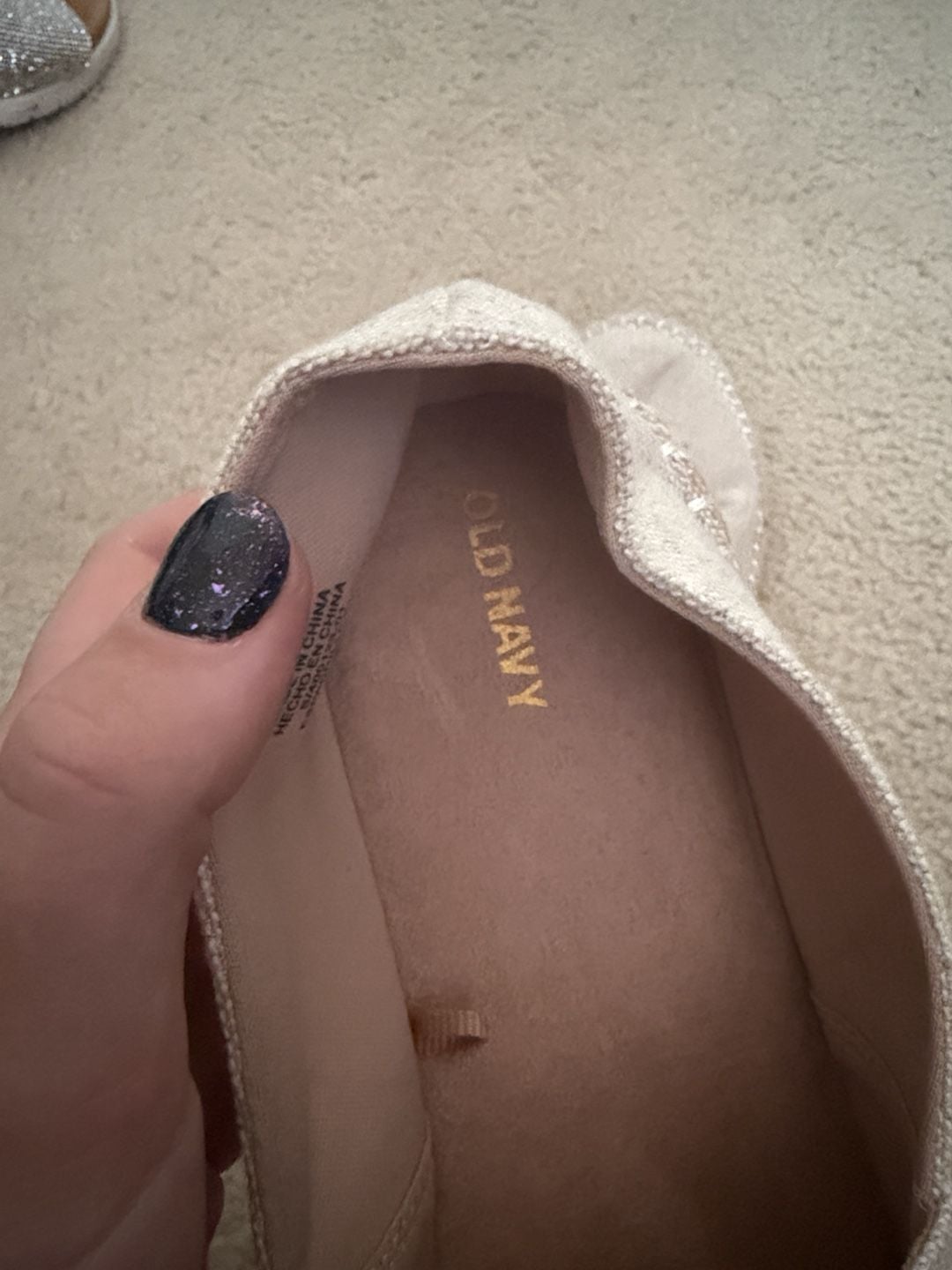 Old Navy Canvas Espadrille Flats Size 10 Natural Linen 4