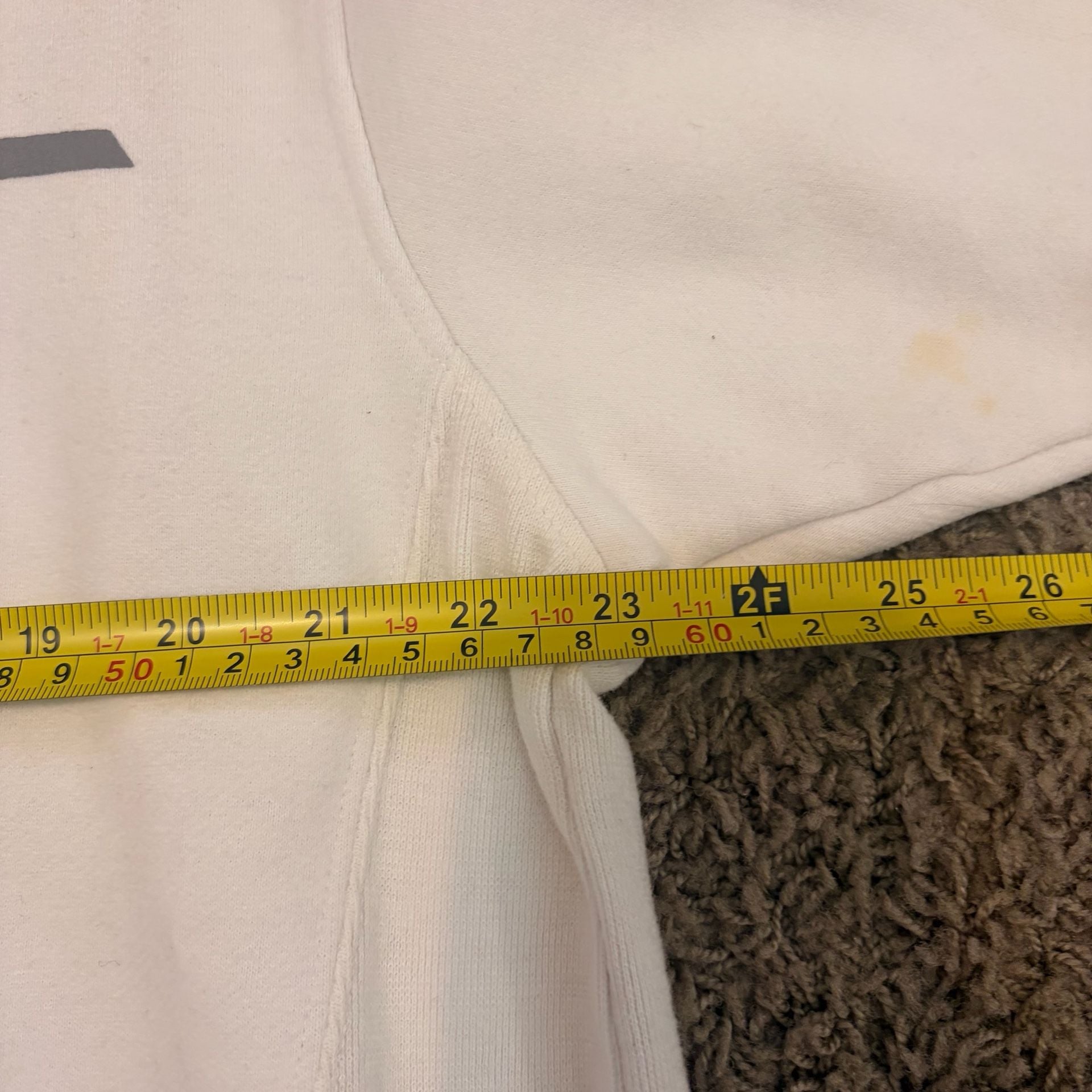 Starter Half Zip Pullover Sweatshirt Size M White Blue Piping 5
