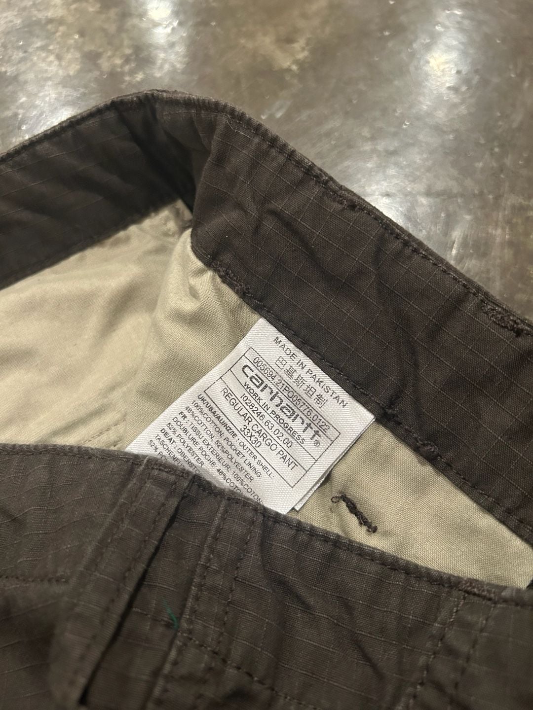 Carhartt WIP Regular Cargo Pant 33x30 Brown Ripstop 5