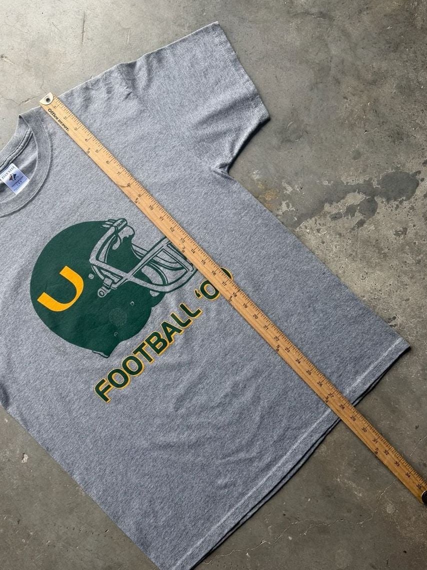 Jerzees University of Miami Football 09 Double Sided Graphic T-Shirt Size Mens L 7