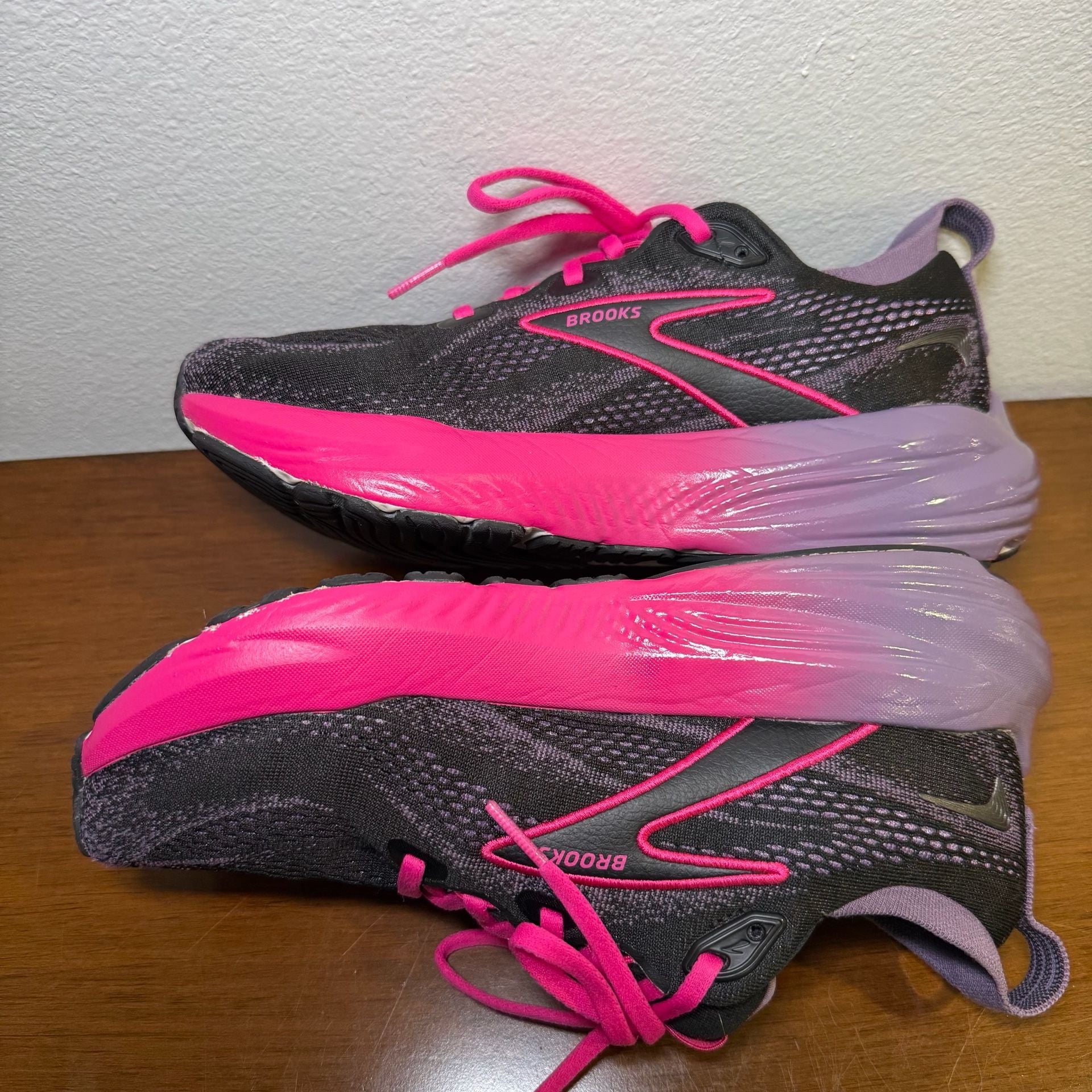 Brooks Glycerin 22 Running Shoes Black Pink Women US 7.5 12