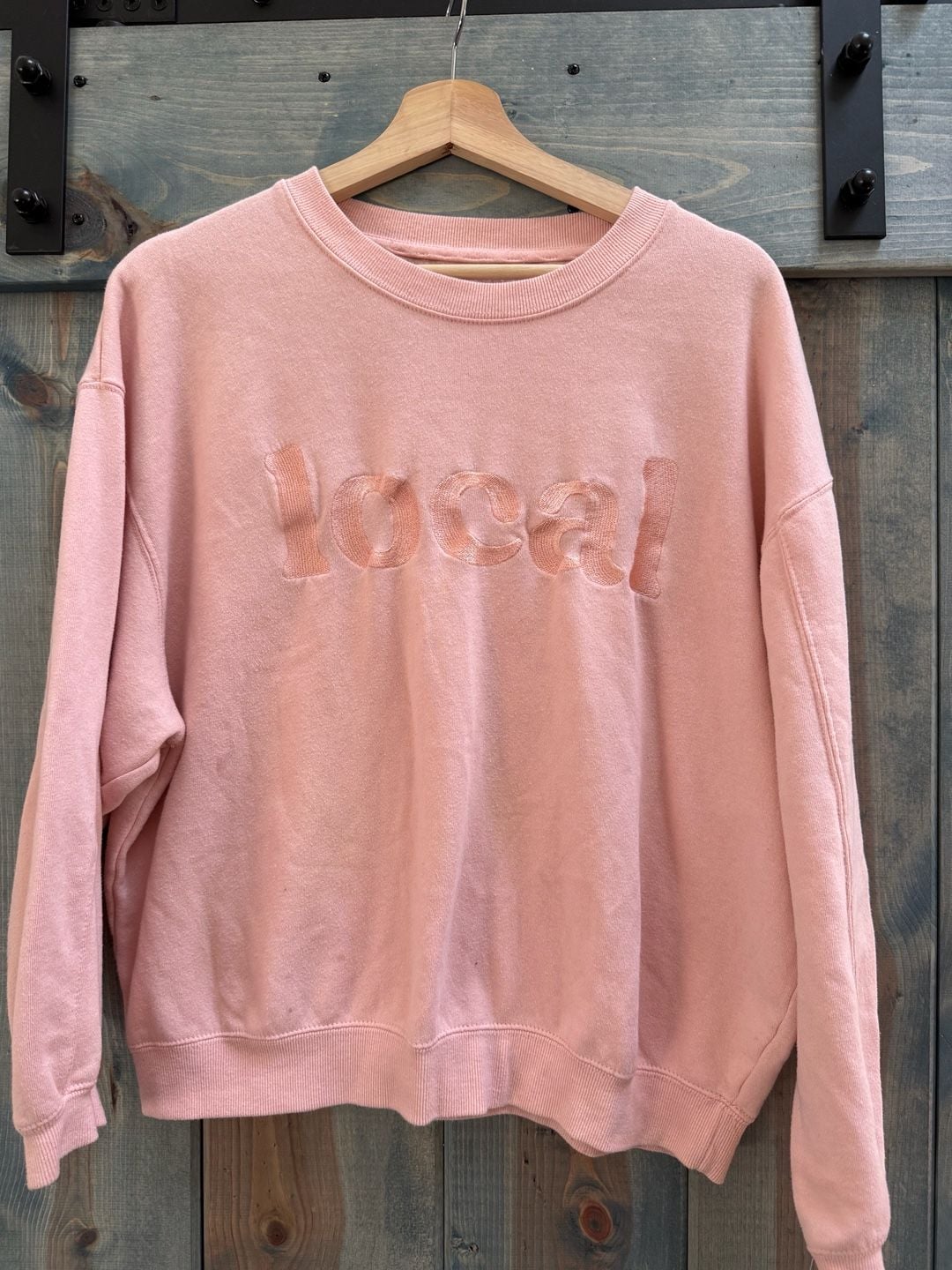Quiet Storm Surf Shop Local Sweatshirt Size M Pink Embroidered Crewneck 5