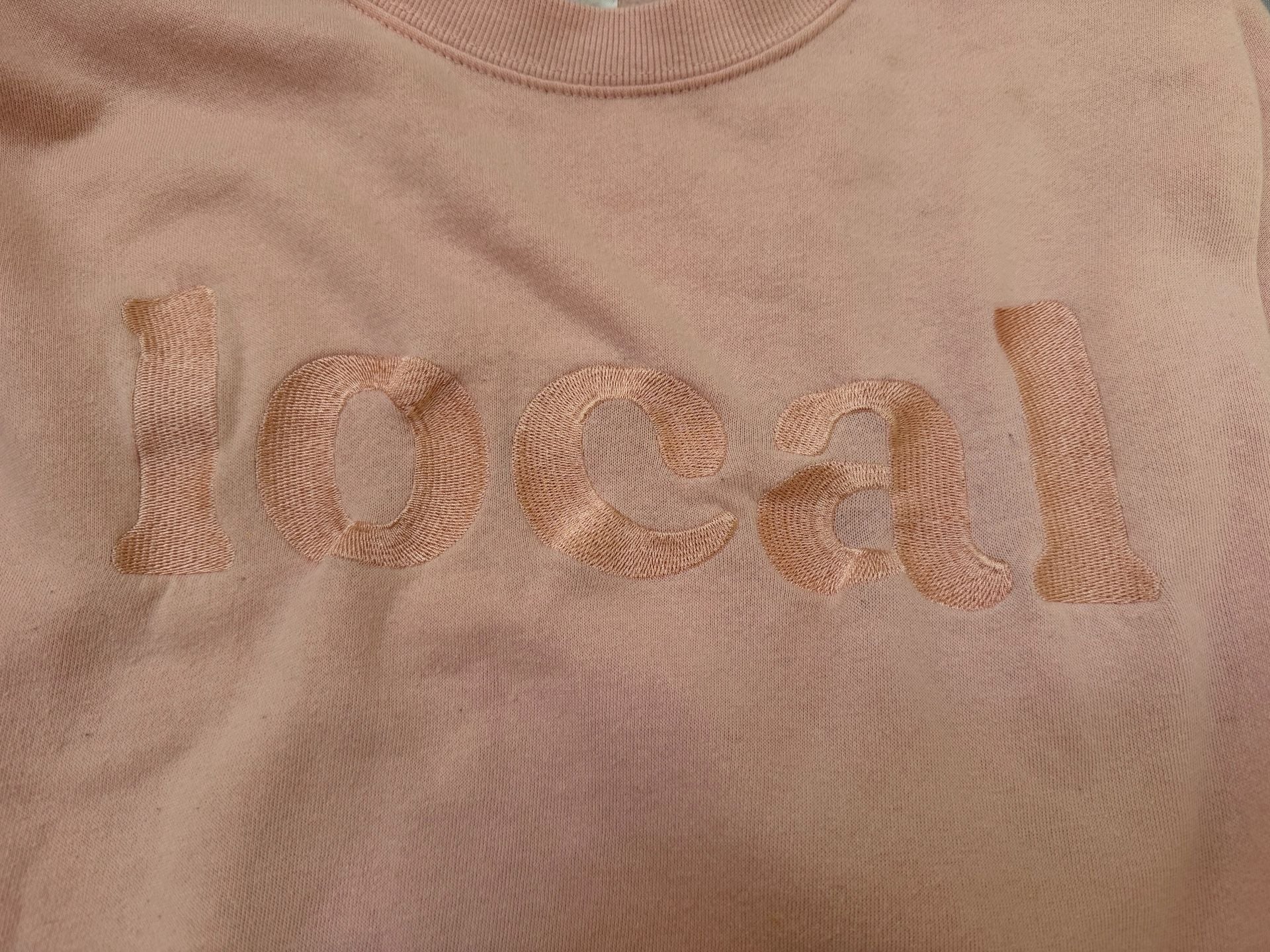 Quiet Storm Surf Shop Local Sweatshirt Size M Pink Embroidered Crewneck 6