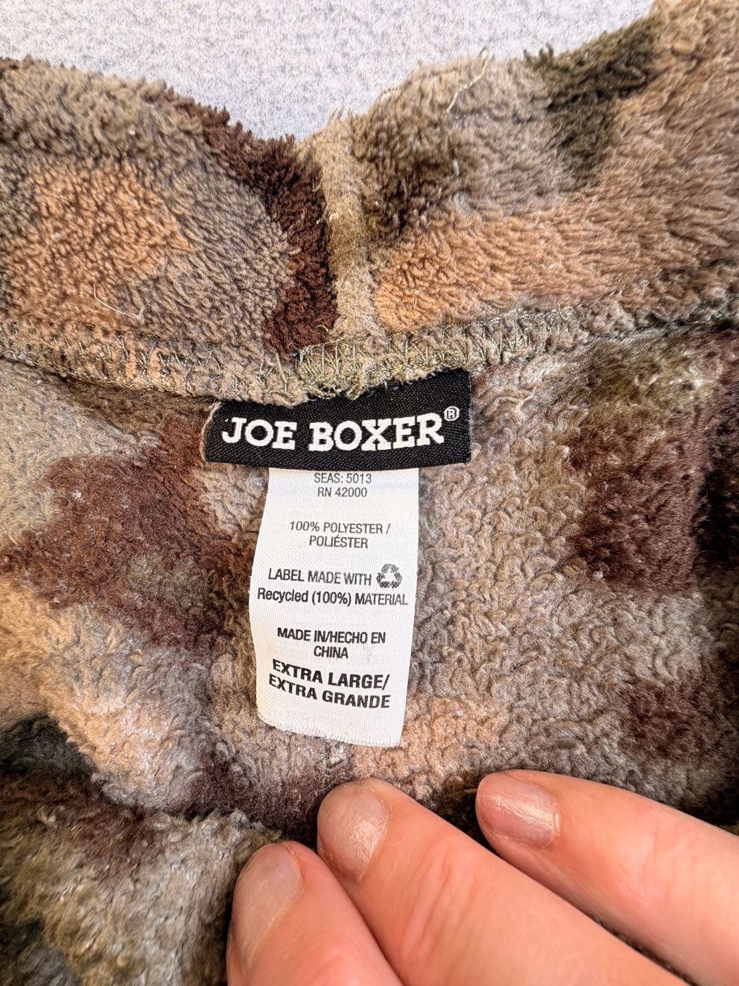 Joe Boxer Fleece Pajama Pants Extra Large Camouflage Lounge 6