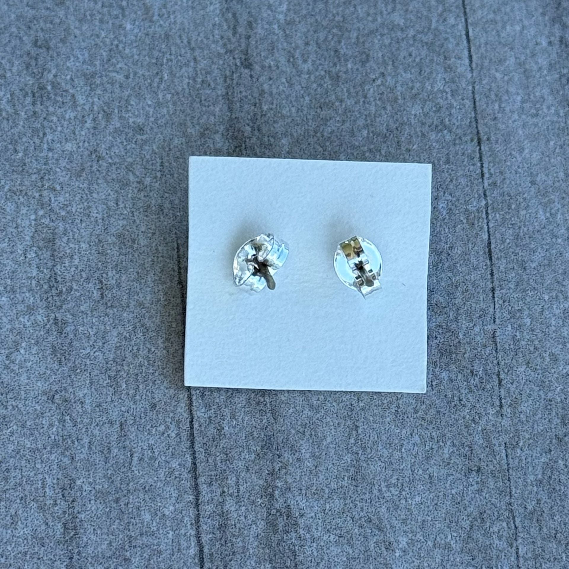 Linda Yazzie Navajo Handmade Sterling Silver Turquoise Stud Earrings 5