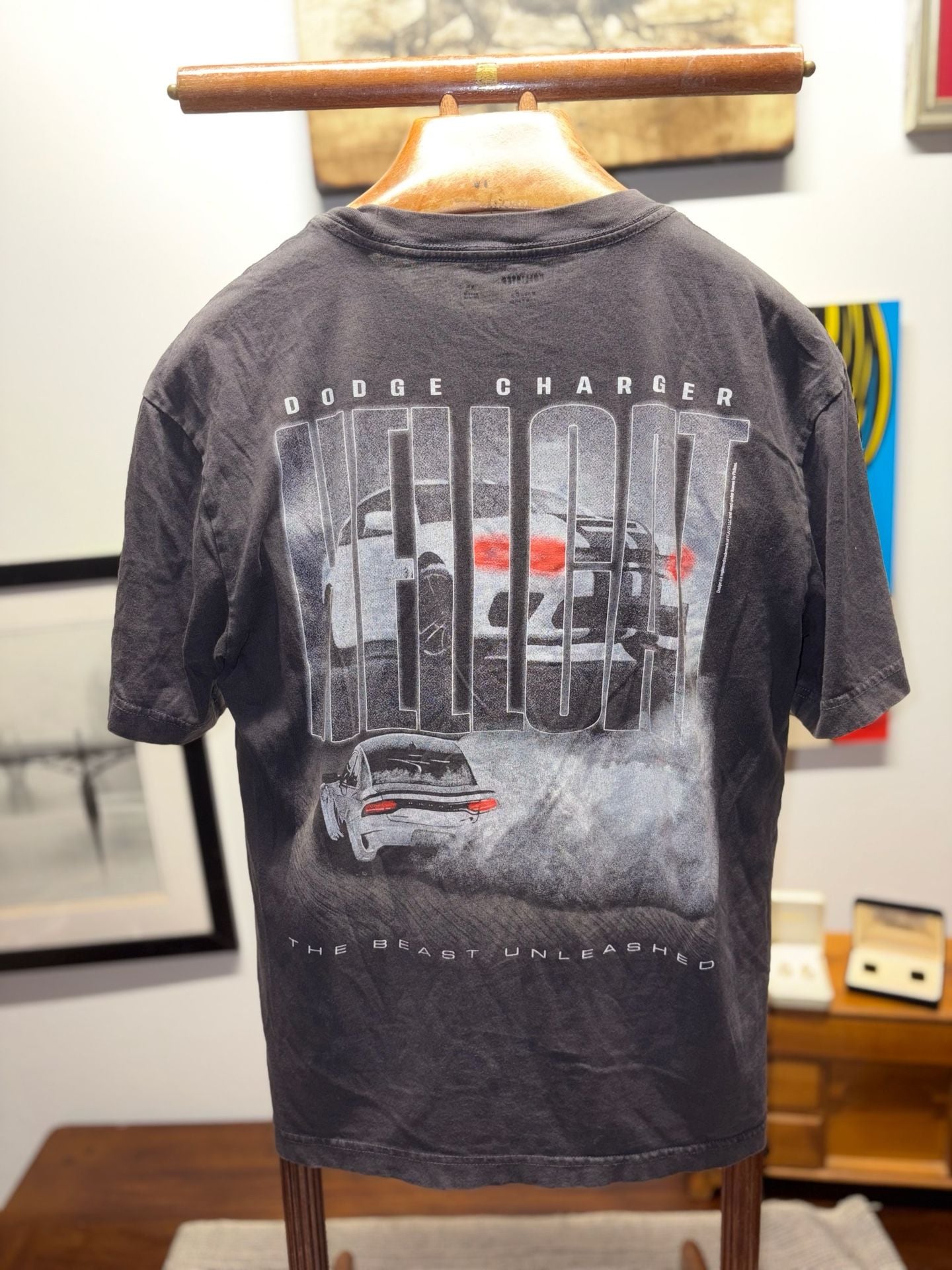 Hollister Dodge Charger Hellcat Graphic T-Shirt Size XS 5
