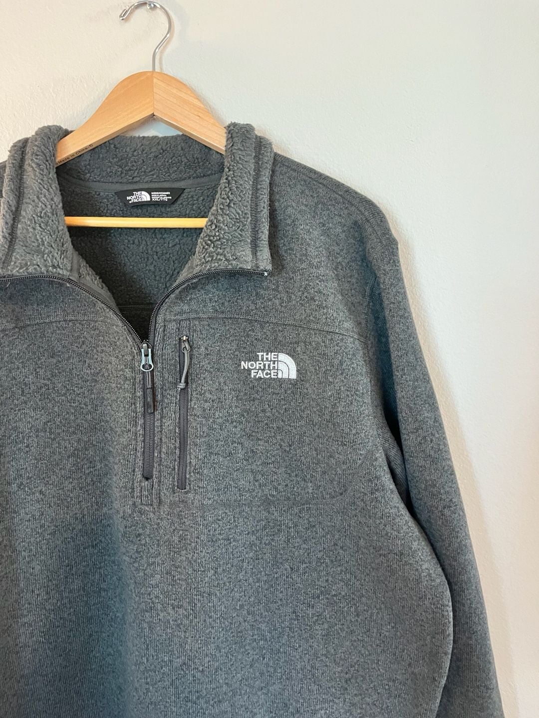 The North Face, 2XL Gordon Lyons 1/4 Zip Fleece Pullover, Fall Sweater, Grey 3
