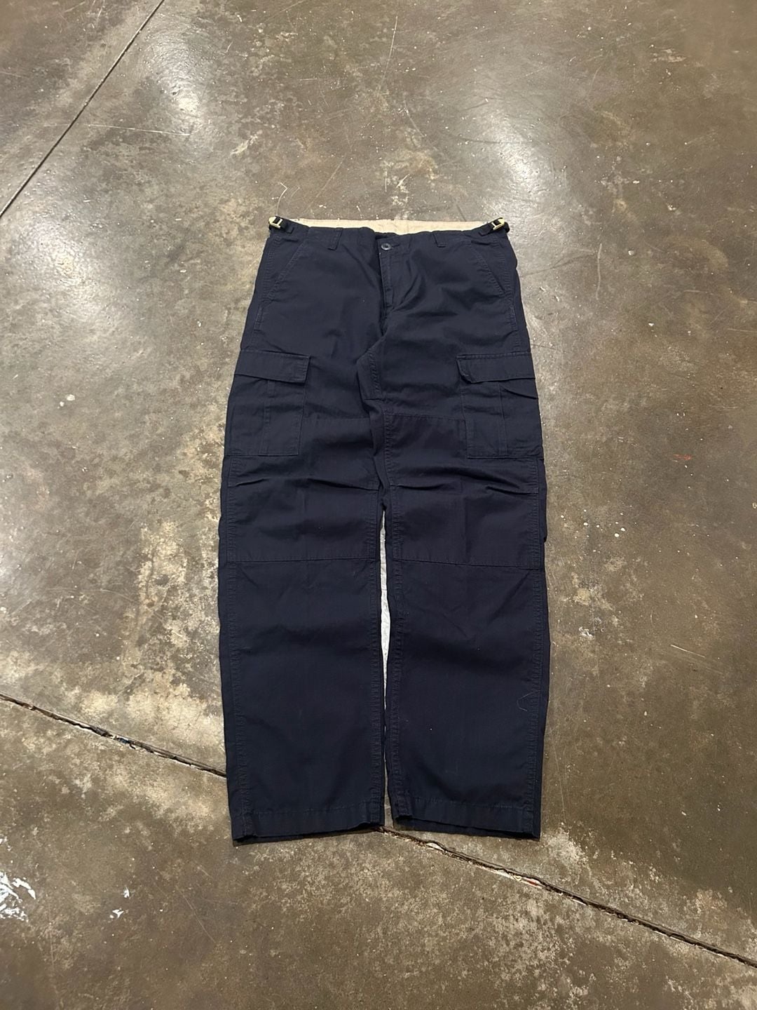 Carhartt WIP Regular Cargo Pant Size 33x32 Navy Blue 4