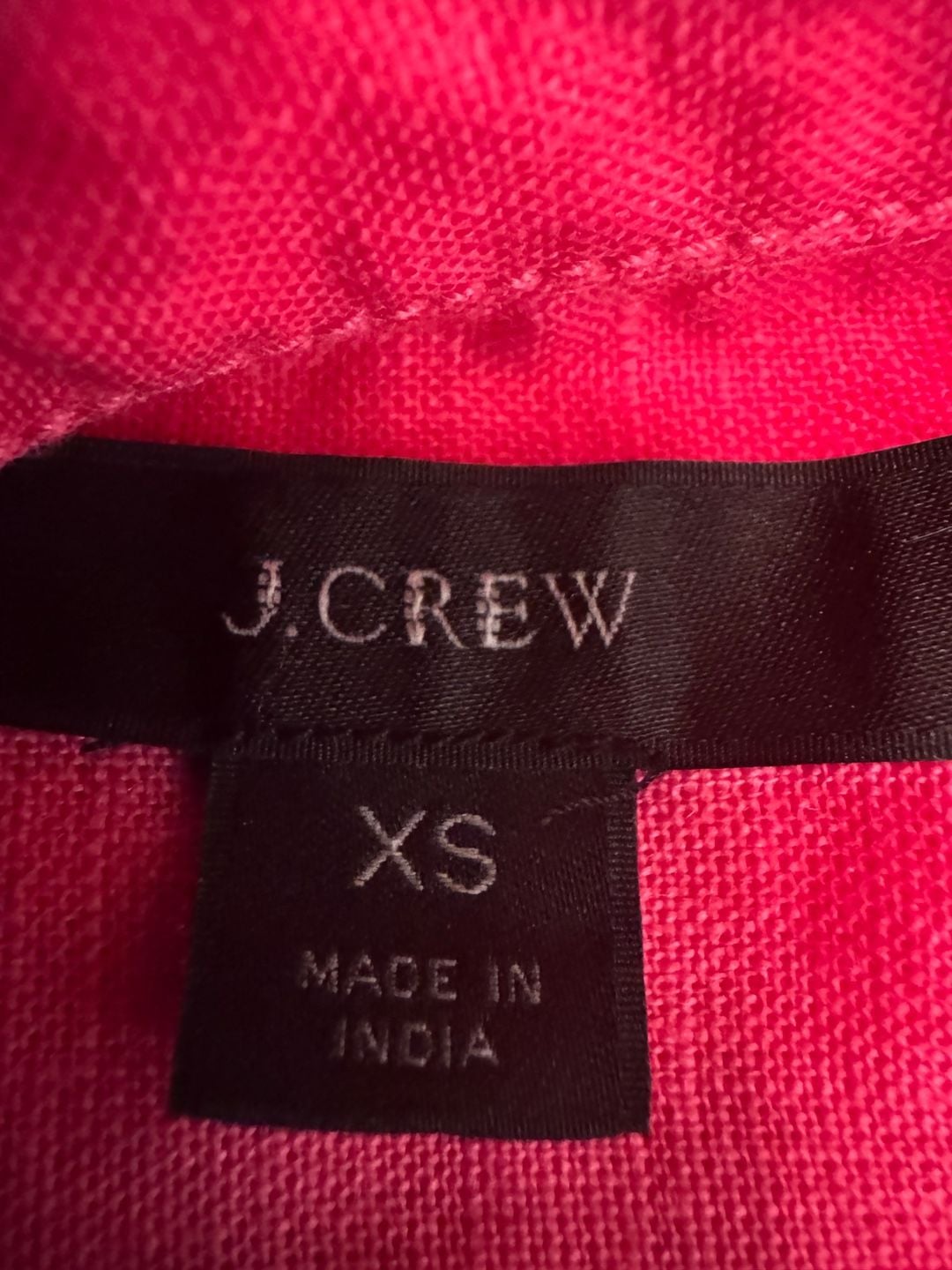 J. Crew Popover Linen Short Sleeve Shirt Size XS Pink h1596 7