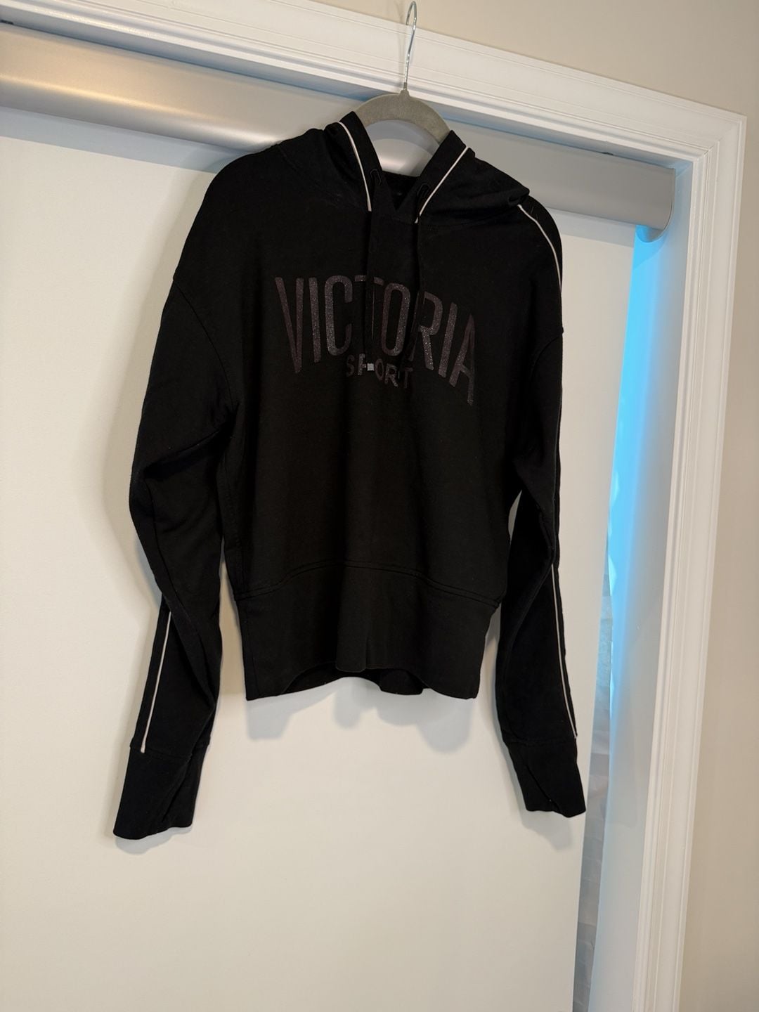 Victoria Sport Black Hoodie With Piping 4